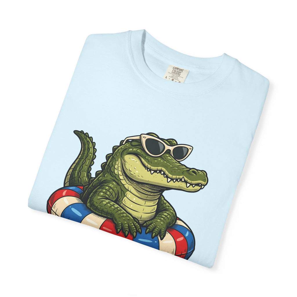 Alligator Sunglasses Shirt Animals Summer Gift Women Cartoon Tee Gators T-Shirt Wildlife Fan Crocodile Tshirt Vacation Graphic Retro Pool