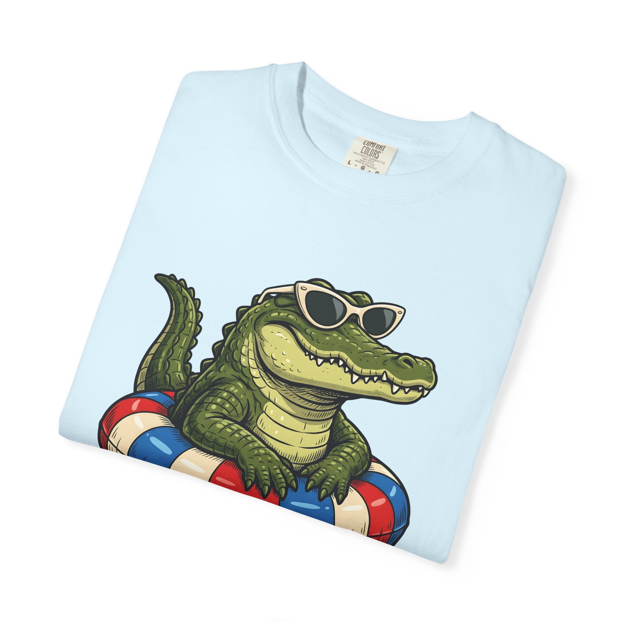 Alligator Sunglasses Shirt Animals Summer Gift Women Cartoon Tee Gators T-Shirt Wildlife Fan Crocodile Tshirt Vacation Graphic Retro Pool