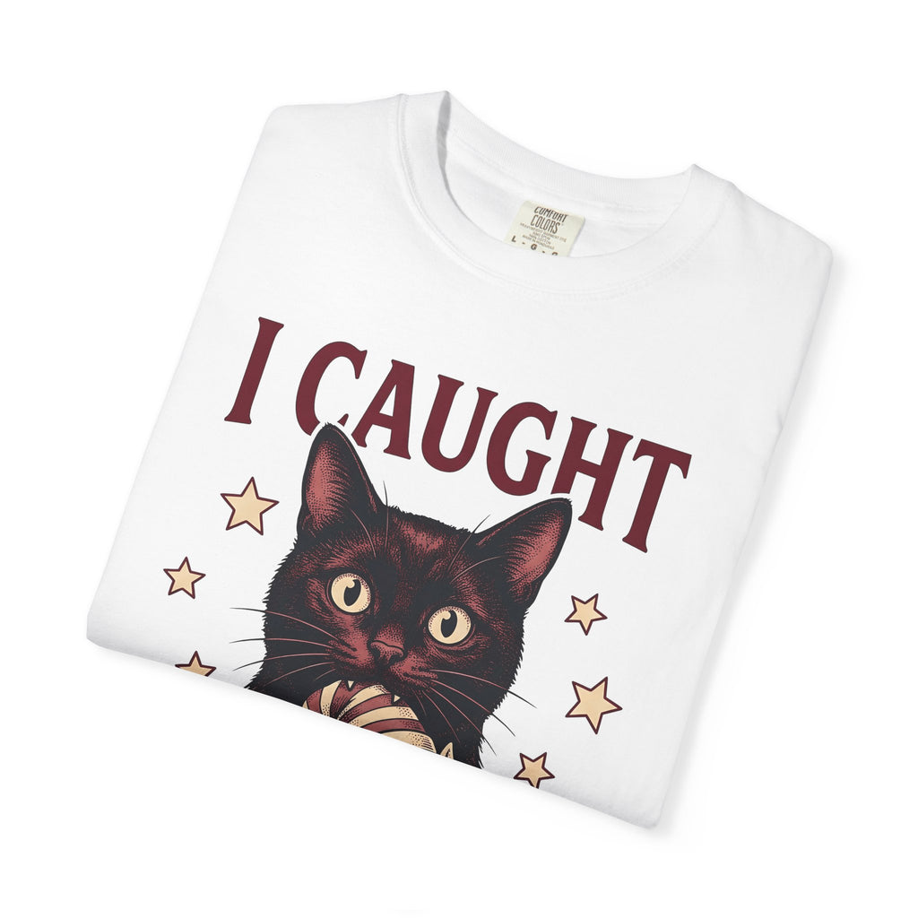 Black Cat Shirt Cat Christmas Gift Women Vintage Tee Cat T-Shirt Cat Fan Retro Tshirt Winter Graphic Hand Drawn Elf Doll Tshirt