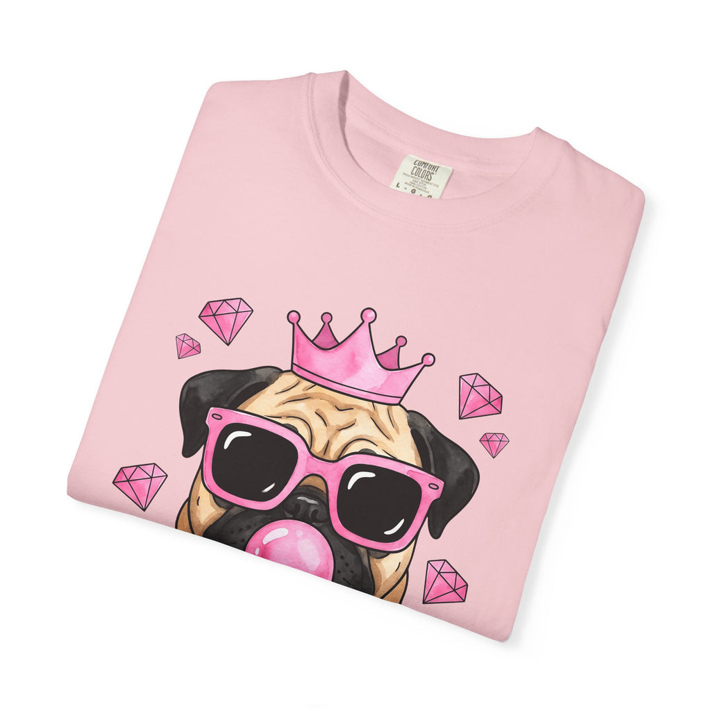 Pug Dog Shirt St. Valentines Day Dog Gift Women Cute Tee Poodle T-Shirt Valentines Day Fan Adorable Tshirt Dog Graphic Watercolor Crown
