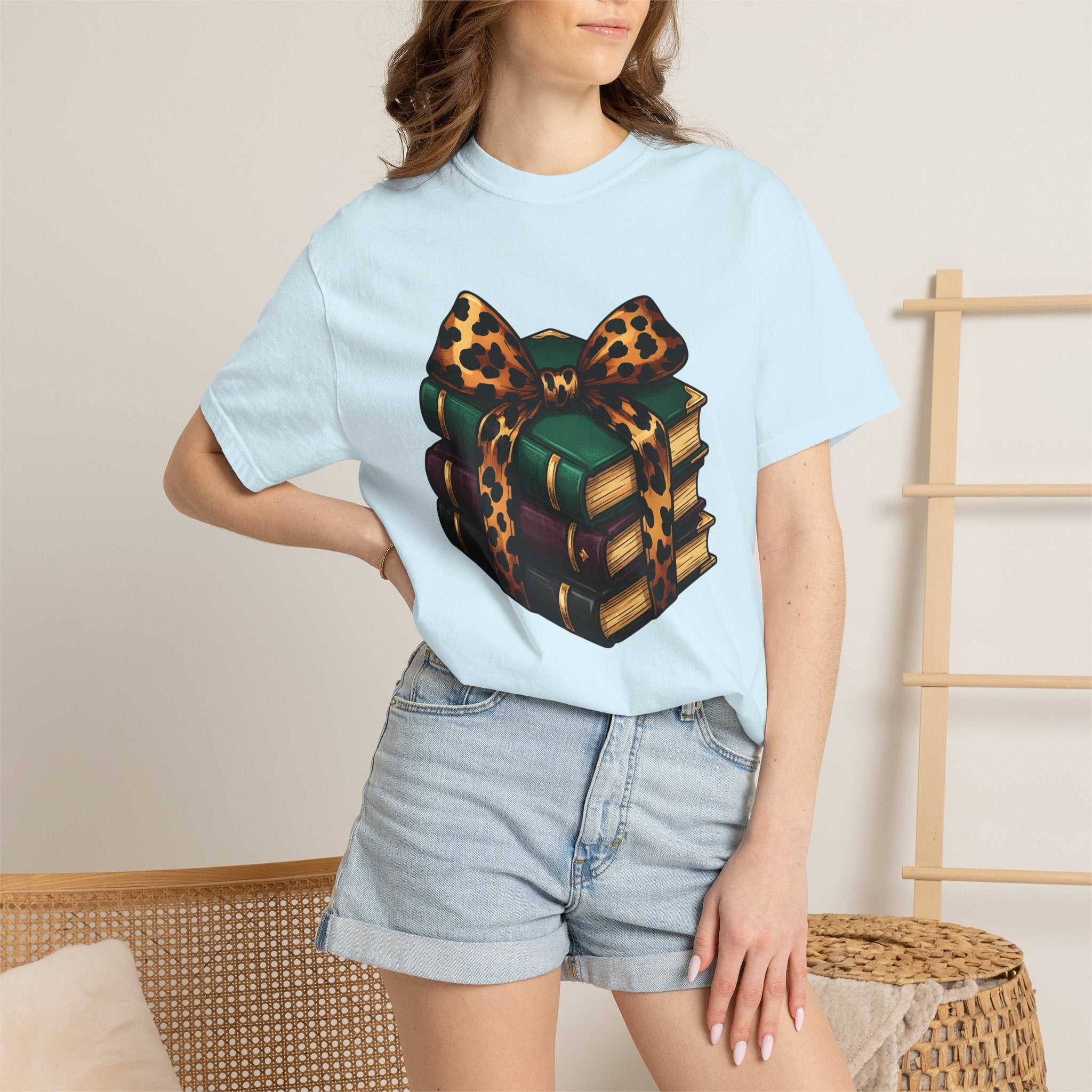 Stacked Volumes Shirt Halloween Sorcery Gift Women Modern Art Tee Stacked Books T-Shirt Horror Fan Contemporary Art Tshirt Magic Graphic