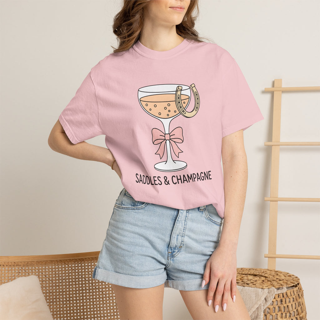 Champagne Glass Shirt Cowgirl Western Gift Women Minimal Tee Flute T-Shirt Rodeo Fan Simple Tshirt Country Graphic Hand Drawn Horseshoe
