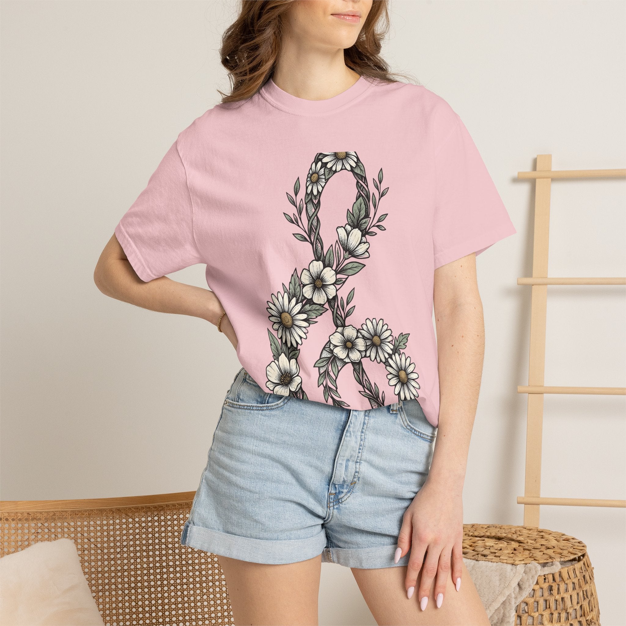 Blossom Treble Clef Shirt Mom Songs Gift Women Garden Tee Treble Clef T-Shirt Mother Fan Musical Tshirt Melody Graphic Line Art Daisy Flower