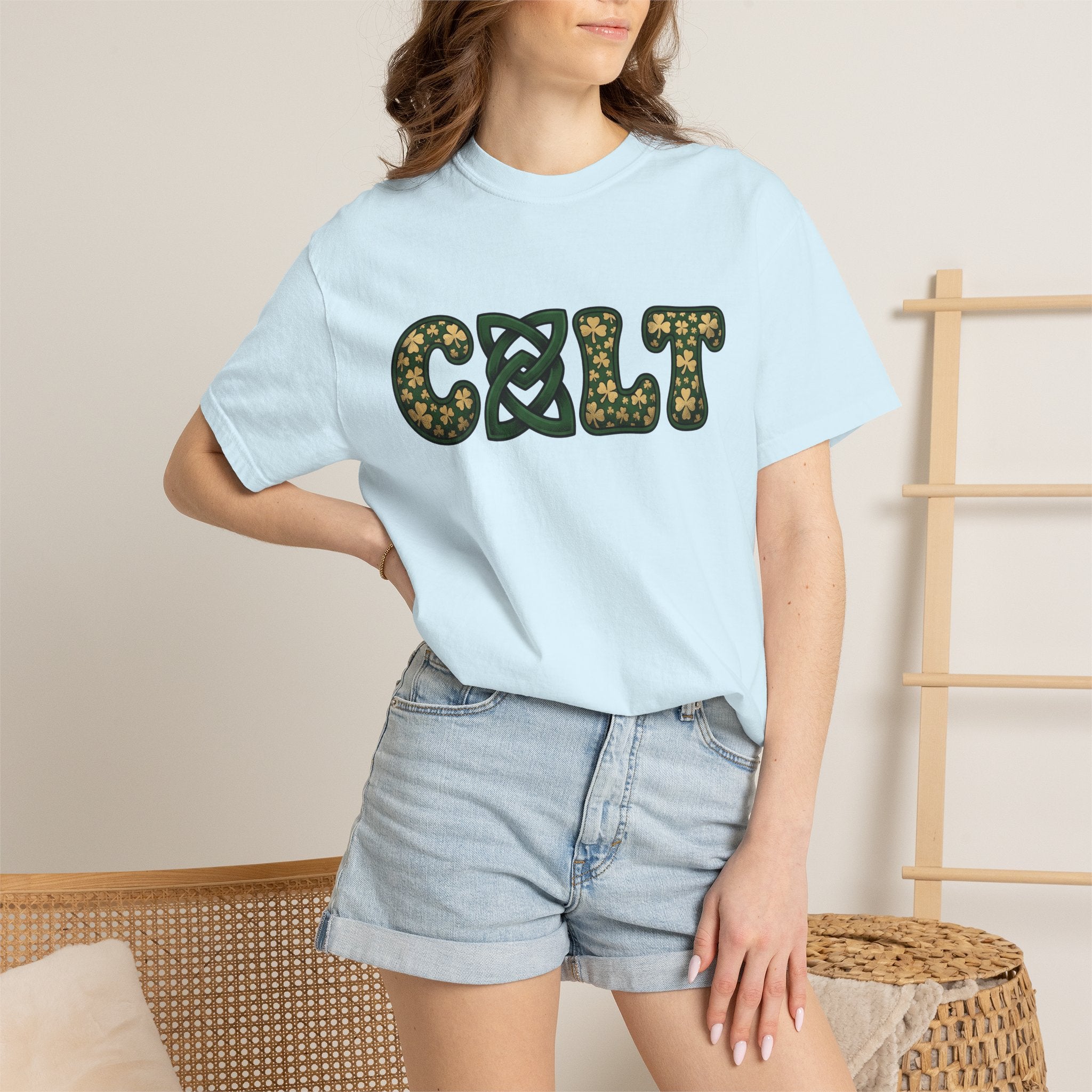 Shamrock Pattern Shirt St Patrick's Day Irish Gift Women Celtic Tee Shamrock T-Shirt St Patricks Fan Celtic Art Tshirt Irish Graphic Retro