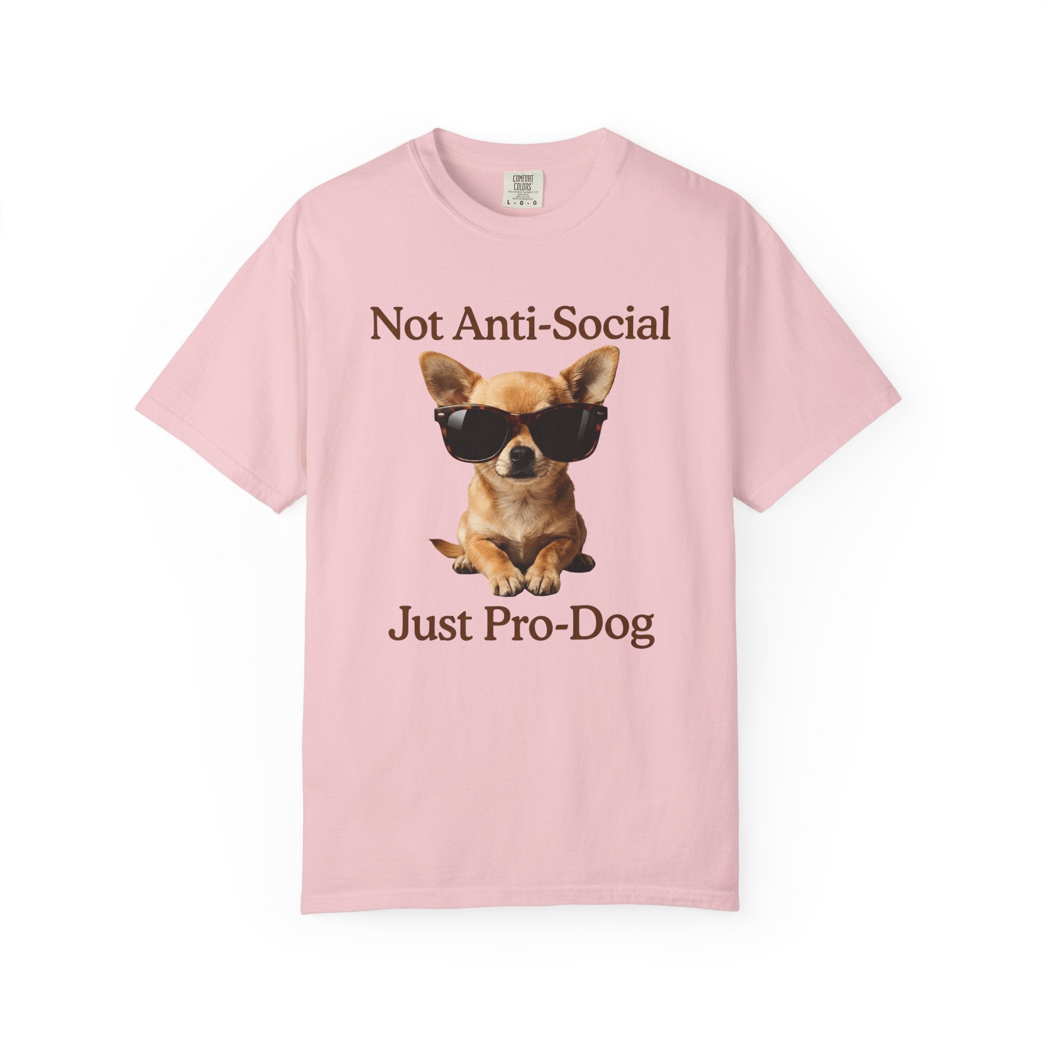 Chihuahua Sunnies Shirt Dog Jokes Gift Women Natural Tee Puppy T-Shirt Dog Fan Realistic Tshirt Humor Graphic Classic Spectacles Tshirt