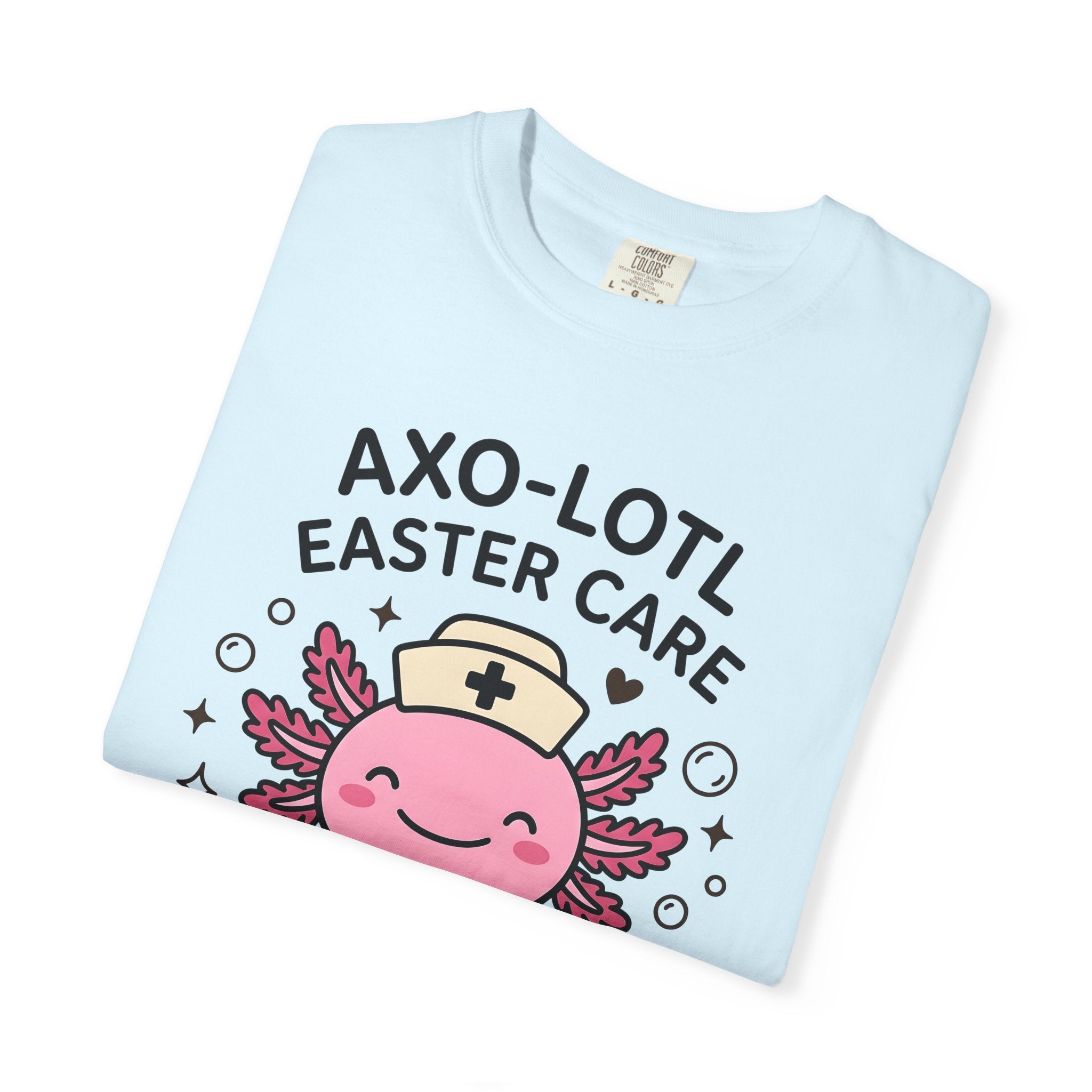 Axolotl Nurse Shirt Easter Animal Gift Women Cute Tee Mexican Salamander T-Shirt Spring Fan Salamander Graphic Tshirt Kawaii Basket Tshirt