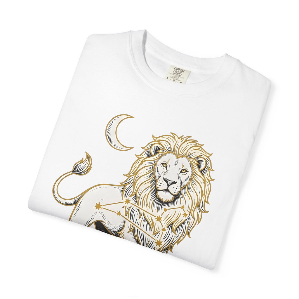 Lion Zodiac Shirt Boho Chic Astrology Gift Women Celestial Tee Leo T-Shirt Bohemian Fan Cosmic Tshirt Zodiac Graphic Vintage Moon Tshirt