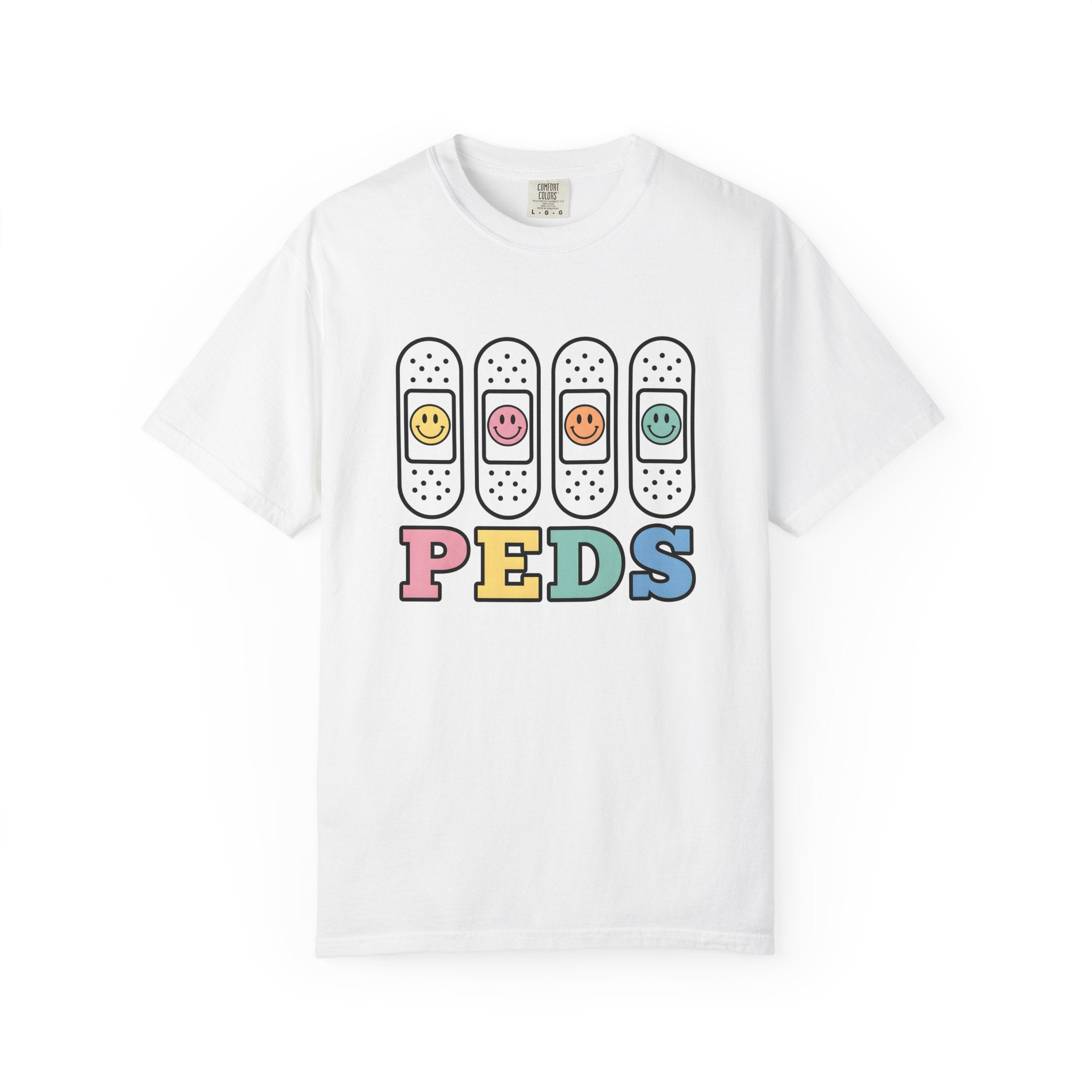Bandage Happy Faces Shirt Nurses Children Gift Women Cartoon Tee Bandages T-Shirt Nurse Enthusiast Comic Tshirt Kids Graphic Sketch Light