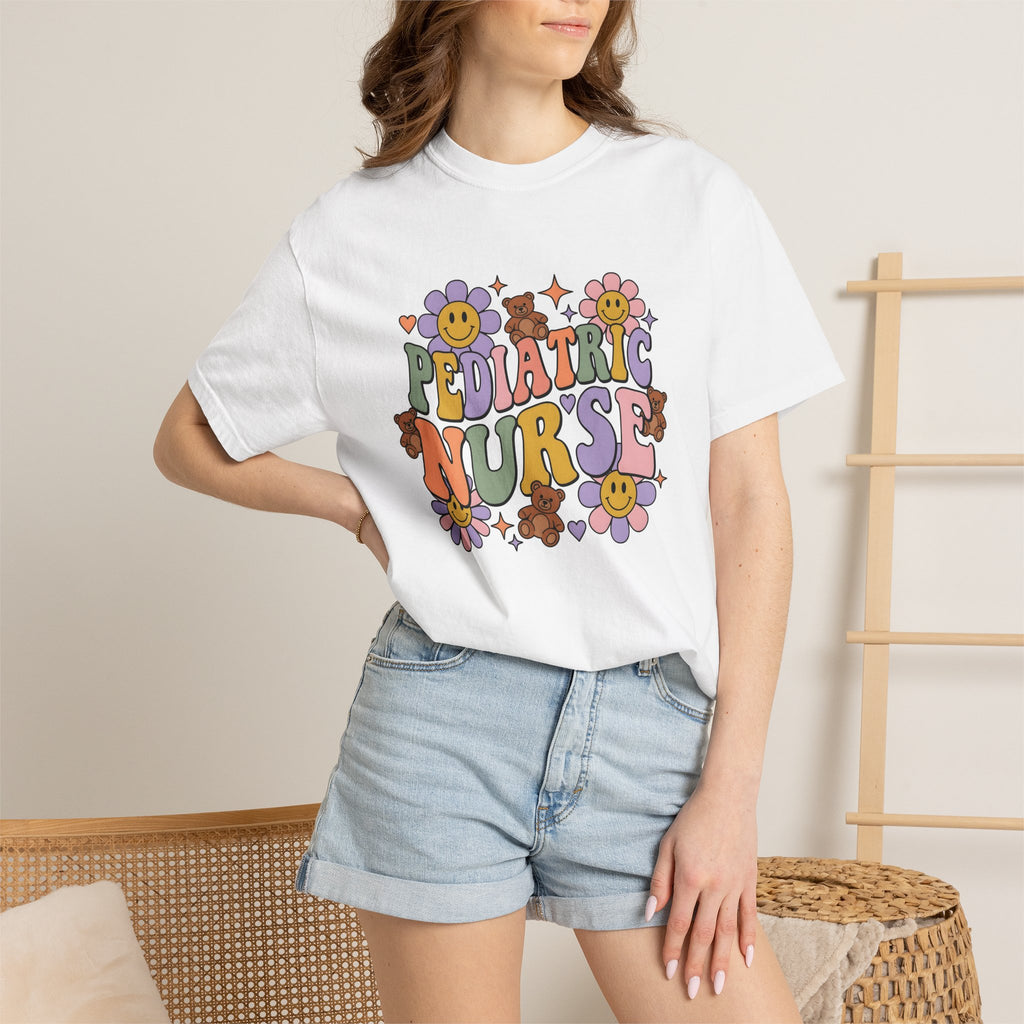 Teddy Bears Blossoms Shirt Nurses Blooms Gift Women Psychedelic Tee Teddy T-Shirt Nurse Enthusiast Trippy Tshirt Floral Graphic Vintage
