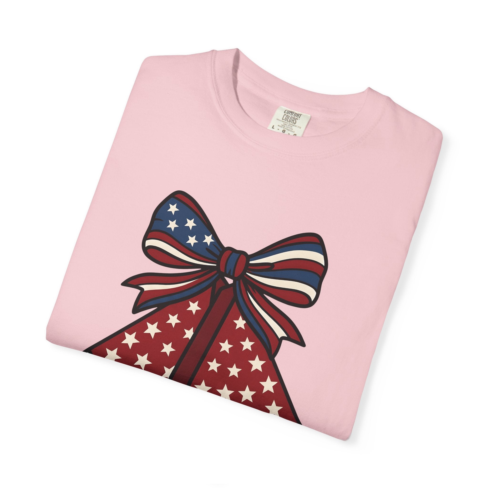 Watermelon Bow Clip Shirt America 4Th Of July Vacation Gift Women Freedom Tee Hair Clips T-Shirt Patriotic Fan Boho Tshirt Travel Graphic
