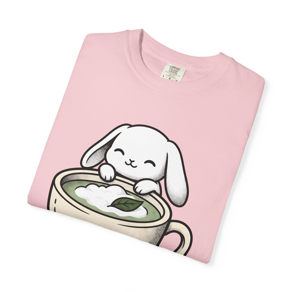 Rabbit Coffee Mug Shirt Coffee Pet Gift Women Cute Tee Bunny T-Shirt Coffee Fan Animal Graphic Cute Tshirt Simple Plant Tshirt