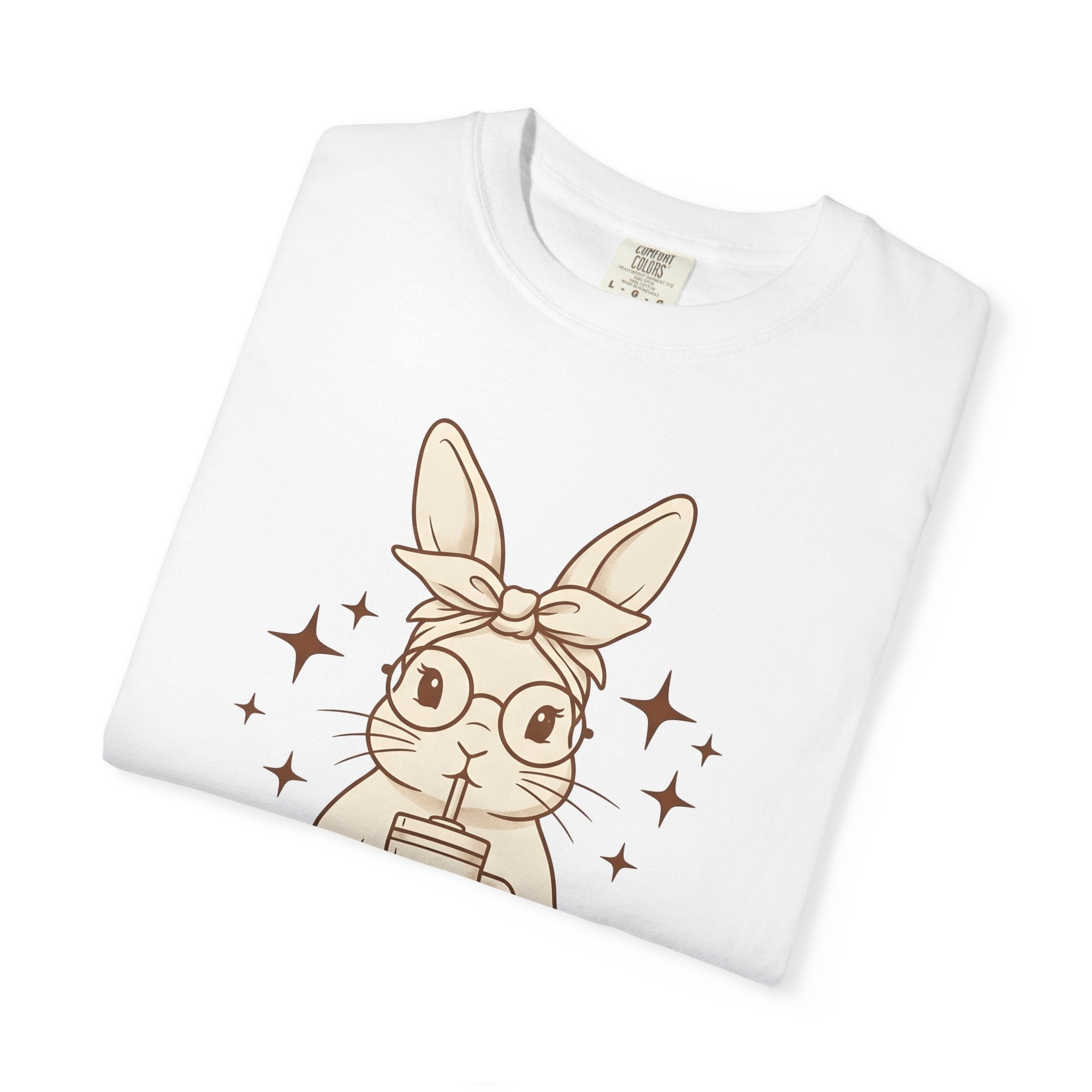 Bunny Spectacles Shirt Cottagecore Motherhood Gift Women Line Art Tee Glasses T-Shirt Homebody Fan Hand Drawn Tshirt Mother Graphic Cartoon