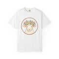 Lamb Floral Garland Shirt Easter Flora Gift Women Illustration Tee Wreath T-Shirt Spring Fan Floral Tshirt Botanical Graphic Doodle Tulip