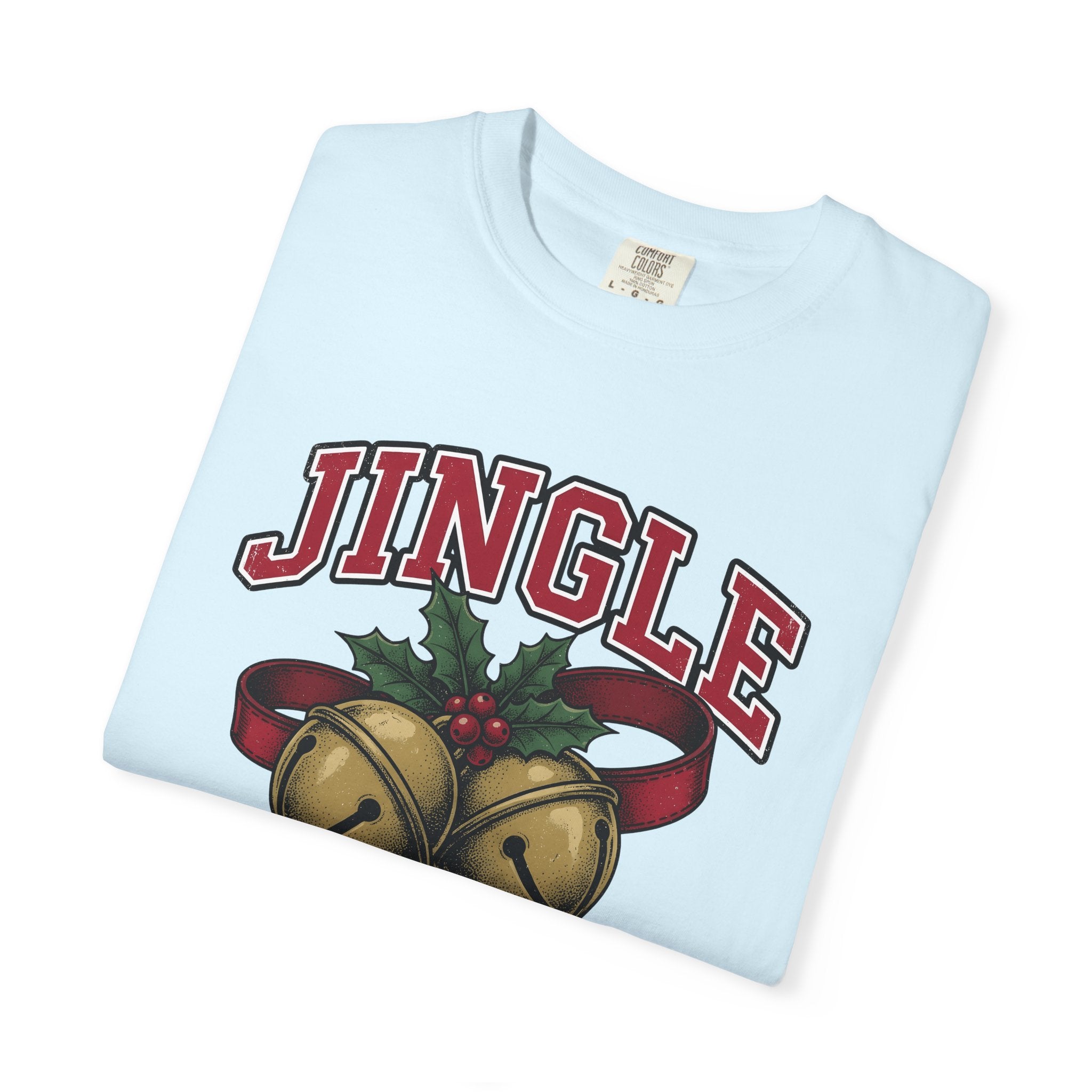 Holiday Bells Shirt Christmas Yuletide Gift Women Farmhouse Tee Jingle Bell T-Shirt Christmas Fan Rustic Tshirt Winter Graphic Antique Pine