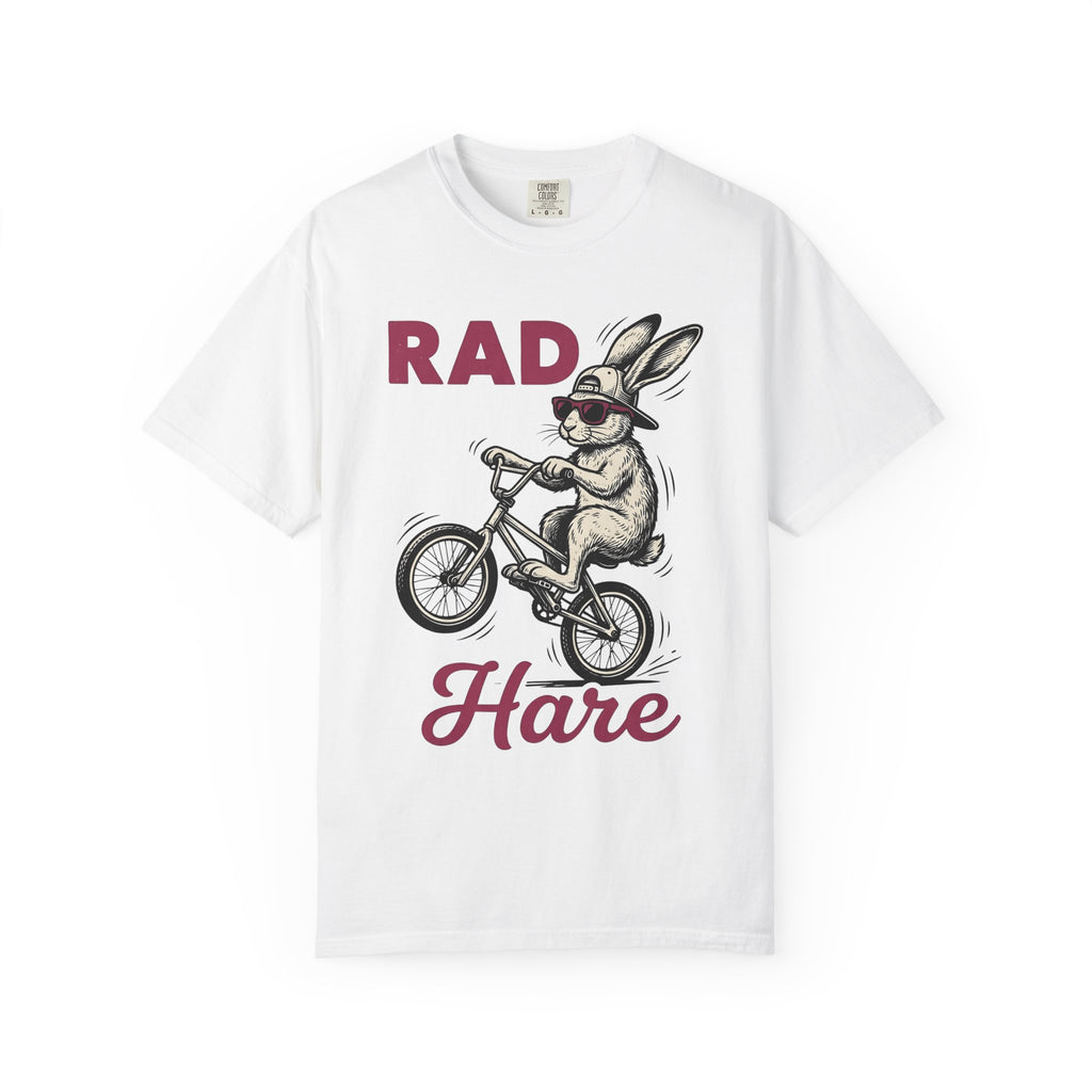 Bunny Bike Shirt Easter Animal Gift Women Hand Drawn Tee Rabbit T-Shirt Easter Fan Illustrated Tshirt Creature Graphic Retro Sunglasses