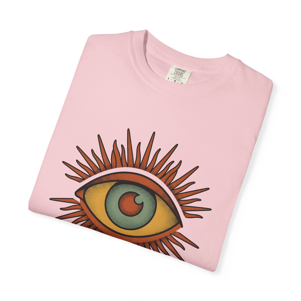 Sun Eye Shirt Boho Occult Gift Women Line Art Tee Sun T-Shirt Bohemian Enthusiast Illustration Graphic Hand Drawn Rays Tshirt
