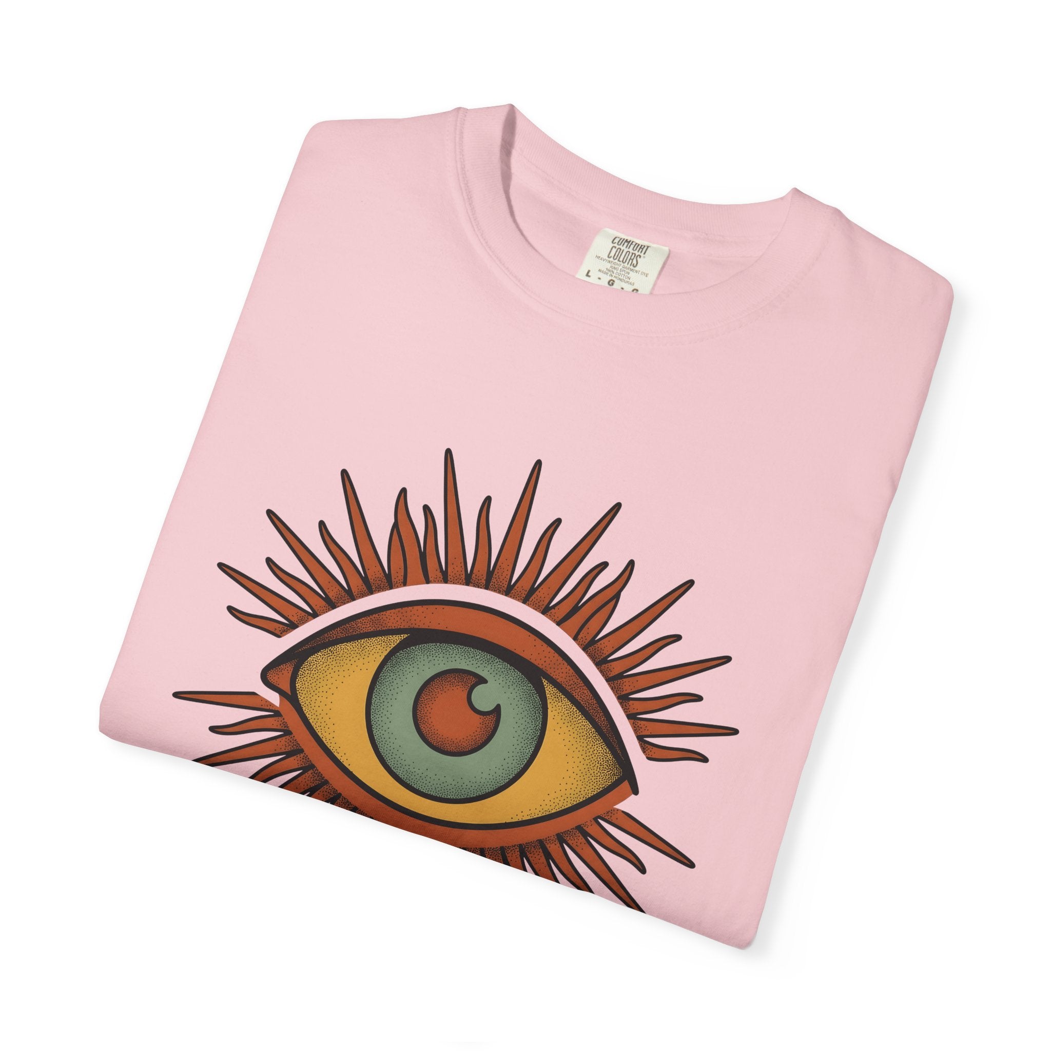 Sun Eye Shirt Boho Occult Gift Women Line Art Tee Sun T-Shirt Bohemian Enthusiast Illustration Graphic Hand Drawn Rays Tshirt