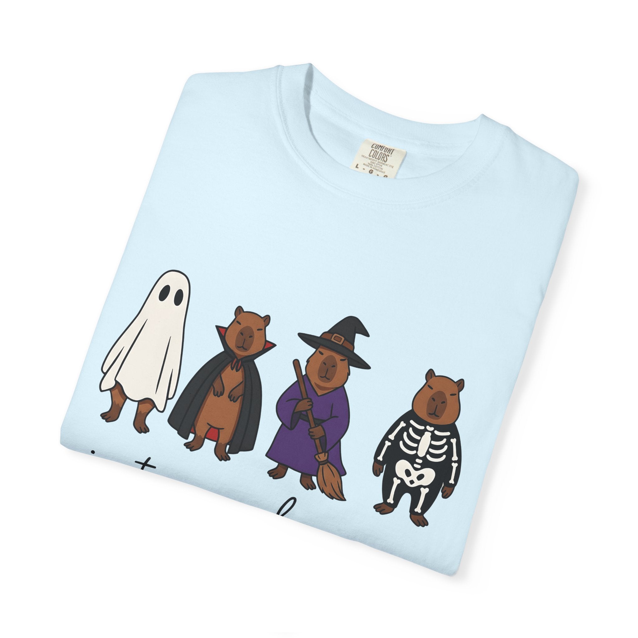 Capybara Outfits Shirt Halloween Pet Gift Women Adorable Tee Rodent T-Shirt Horror Fan Cute Tshirt Animal Graphic Comic Wizard Hat Tshirt