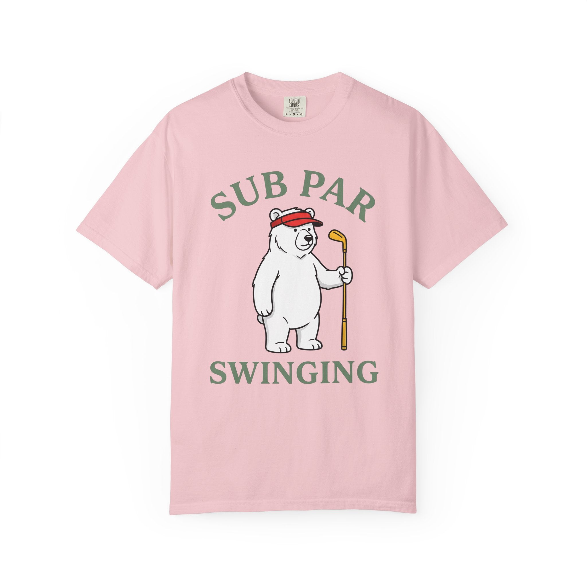 Bear Golf Shirt Golf Humor Gift Women Cartoon Tee Teddy T-Shirt Golfer Fan Cartoony Tshirt Funny Graphic Minimalist Visor Tshirt