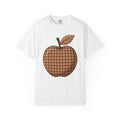 Plaid Apple Shirt Fall Teacher Gift Women Farmhouse Tee Apple T-Shirt Autumn Enthusiast Country Tshirt Educator Graphic Rustic Leaf Tshirt