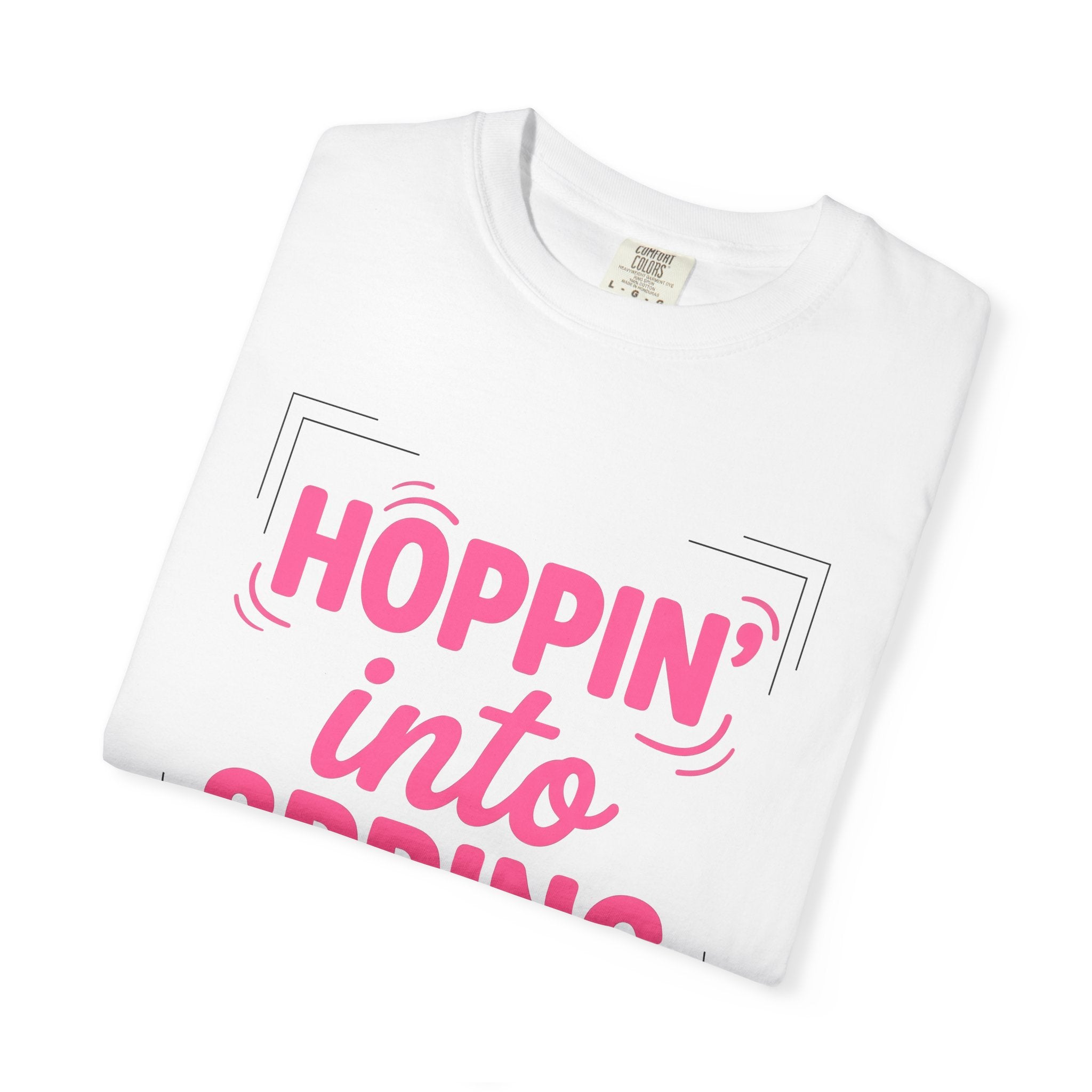 Spring Motto Shirt Easter Event Gift Women Fun Tee Quote T-Shirt Easter Fan Quirky Tshirt Festival Graphic Contemporary Decorative Strokes