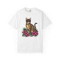Bengal Kitten Shirt Cat Paradise Gift Women Bohemian Tee Kitten T-Shirt Cat Fan Boho Tshirt Utopia Graphic Retro Tropical Flowers Tshirt