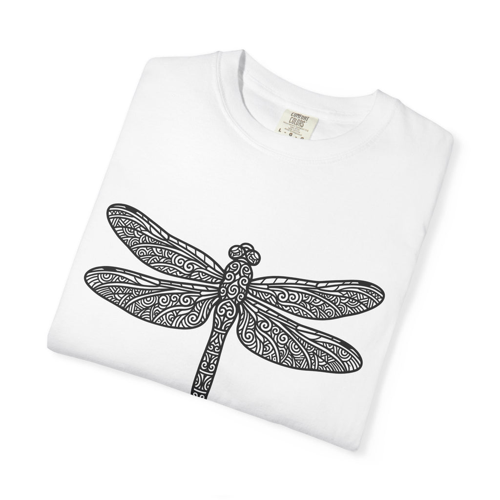 Dragonfly Clipart Shirt Animals Outdoors Gift Women Bohemian Tee Damselfly T-Shirt Wildlife Fan Insect Graphic Ethnic Mandala Design Tshirt