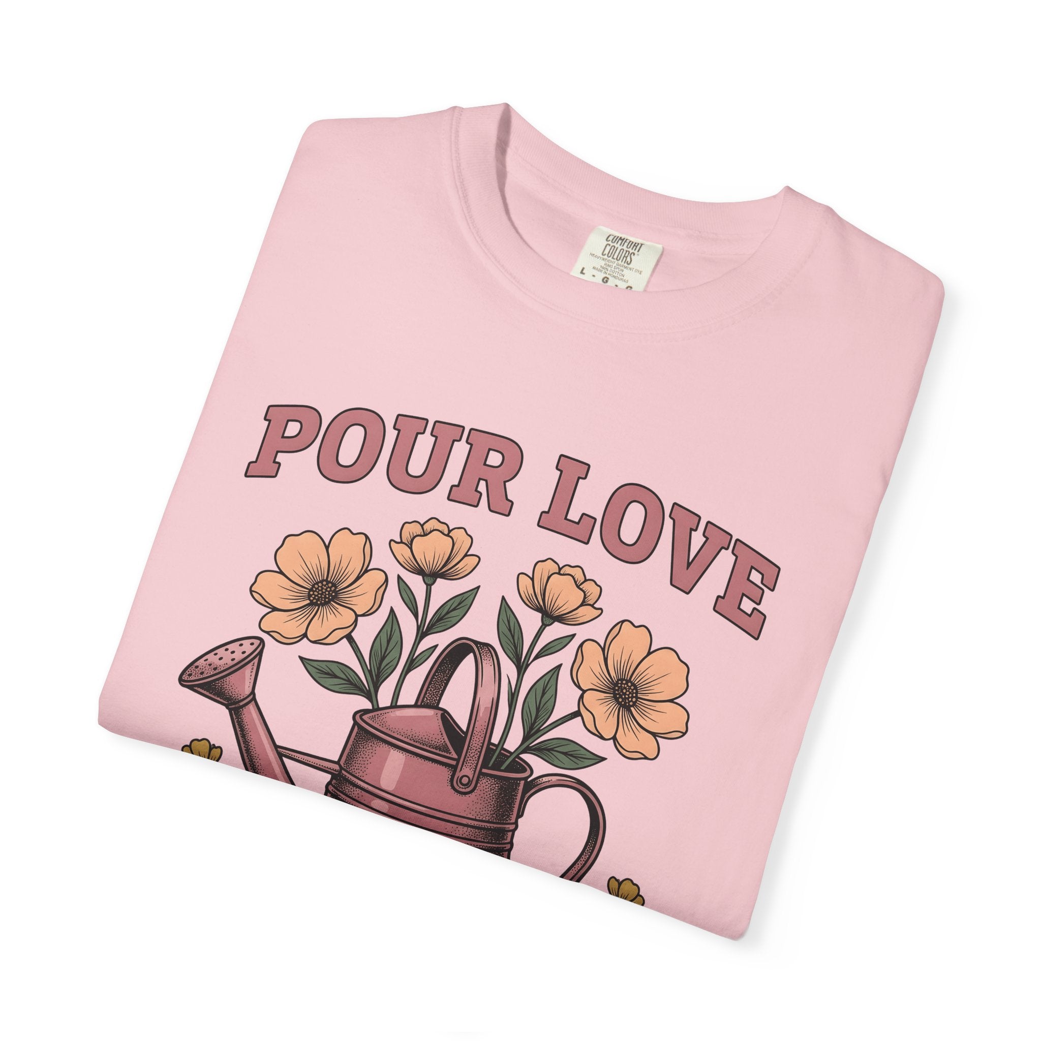 Flower Watering Can Shirt Easter Plants Gift Women Retro Tee Watering Can T-Shirt Spring Fan Vintage Tshirt Botanical Graphic Sketch Garden