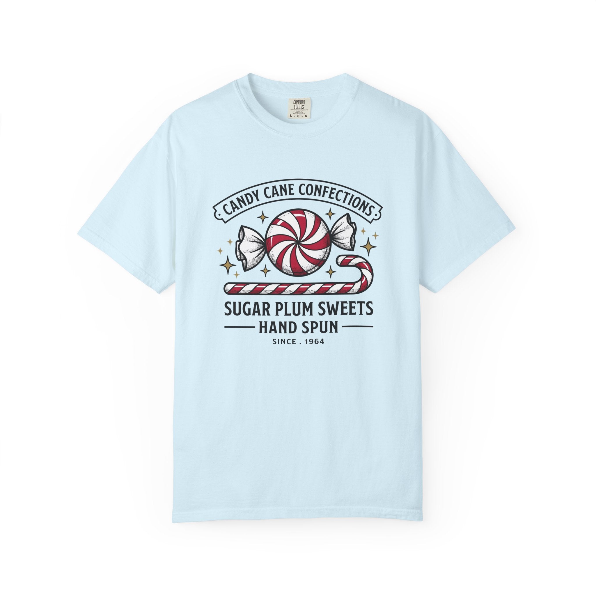 Candy Cane Shirt Christmas Food Gift Women Vintage Tee Striped Candy T-Shirt Xmas Fan Distressed Tshirt Foodie Graphic Retro Peppermint