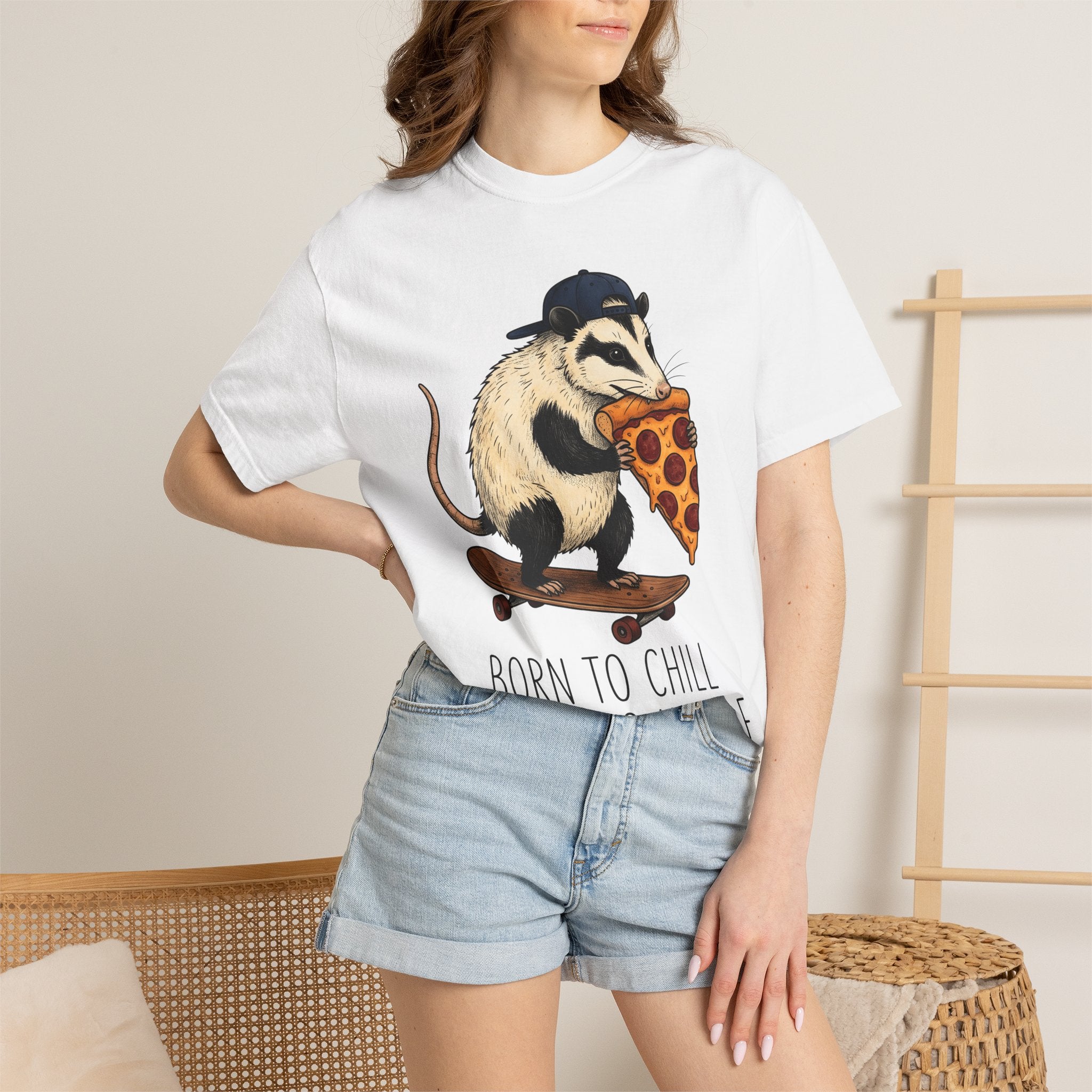 Possum Board Shirt Possum Satire Gift Women Doodle Tee Skateboard T-Shirt Opossum Fan Opossum Enthusiast Not Available Here As There Was An