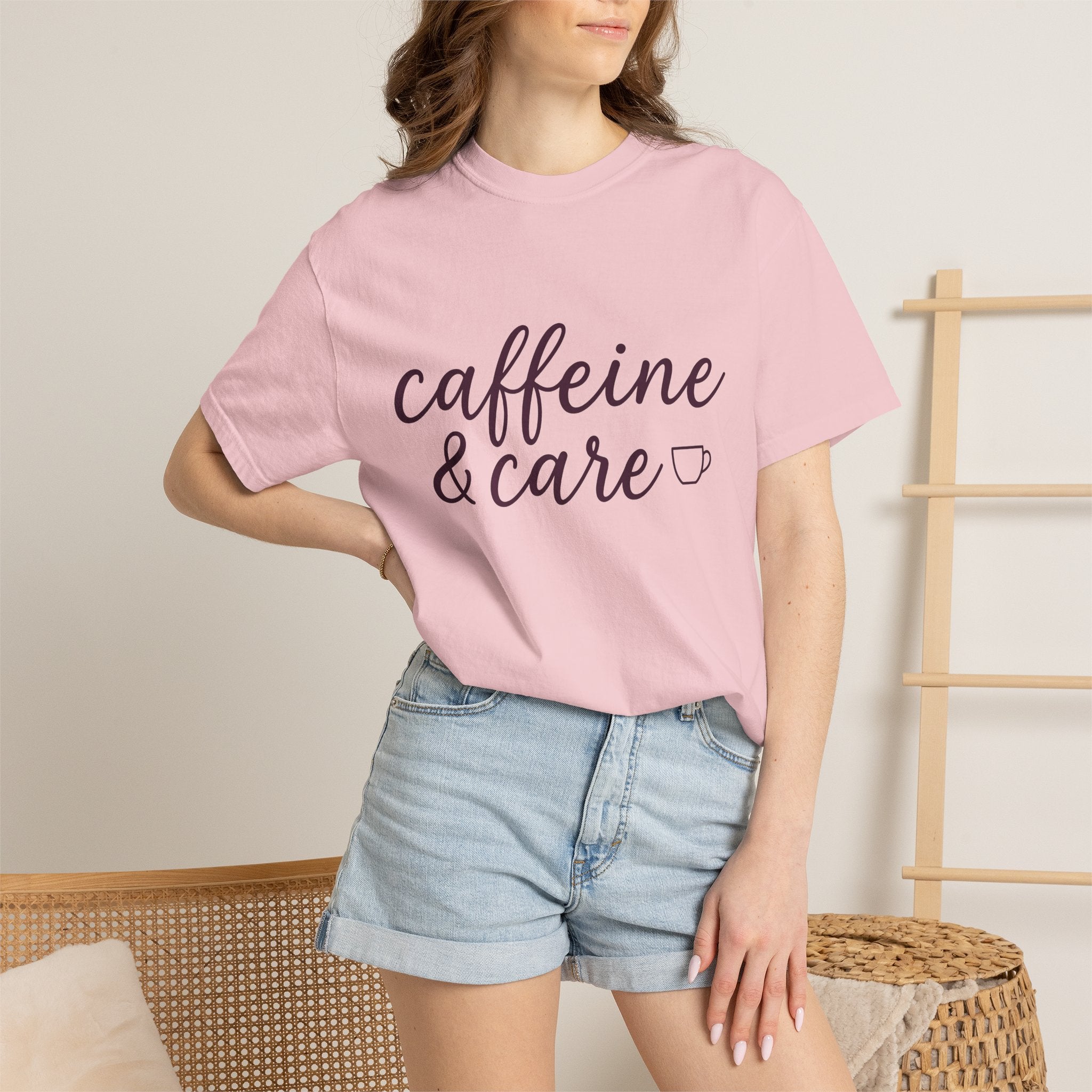 Coffee Cup Shirt Nurses Latte Gift Women Cursive Tee Mug T-Shirt Nurse Enthusiast Handwritten Tshirt Coffee Graphic Clean Comforting Tshirt
