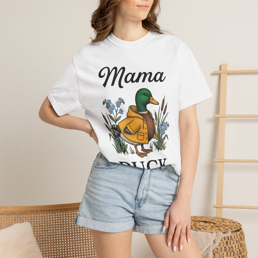 Duck Shirt Moms Wildlife Gift Women Classic Tee Duck T-Shirt Mom Fan Ducks Tshirt Wildlife Graphic Doodle Floral Tshirt