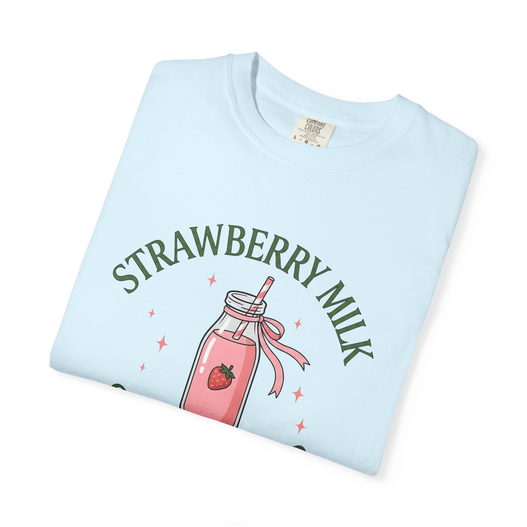 Strawberry Milk Bottle Shirt Desserts Beverage Gift Women Kawaii Tee Milk Bottle T-Shirt Dessert Fan Cute Tshirt Drink Graphic Retro Pink