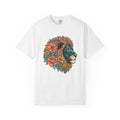 Lion Flower Shirt Animals & Flowers Nature Gift Women Traditional Tattoo Tee Lion T-Shirt Wildlife Fan Classic Tattoo Tshirt Earth Graphic