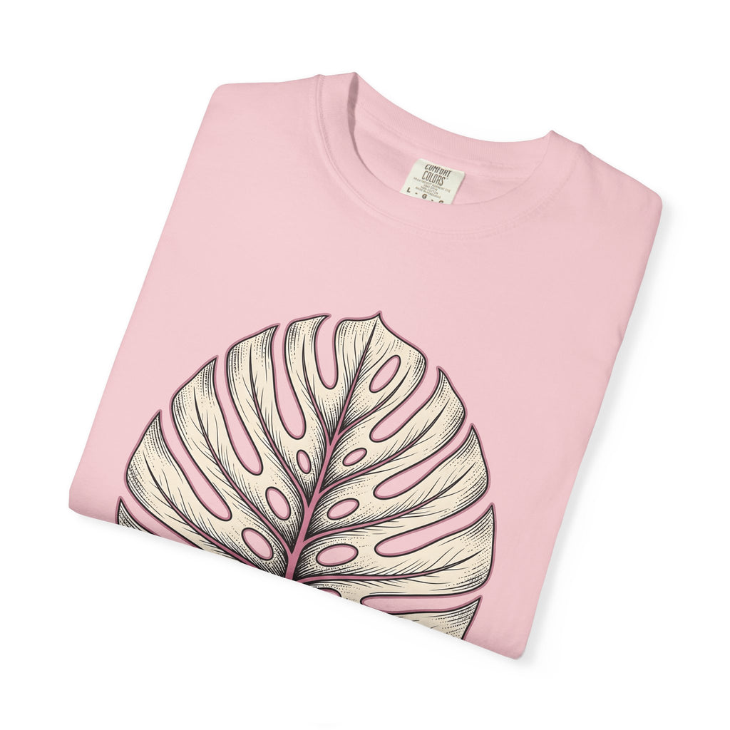 Tropical Monstera Leaf Shirt Plant Foliage Gift Women Greenery Tee Monstera T-Shirt Plant Enthusiast Botanical Tshirt Leaf Graphic Line Art