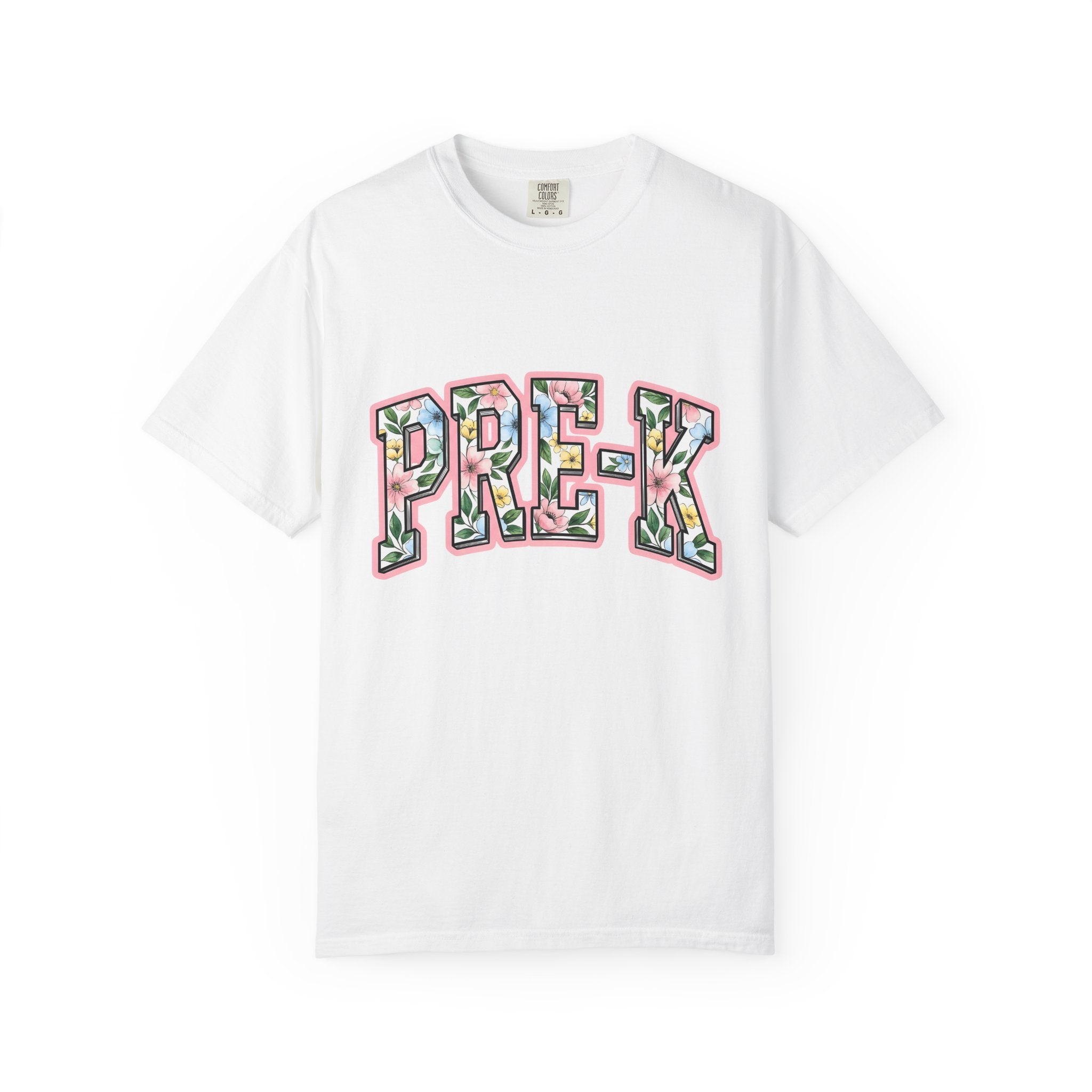 Floral Varsity Letters Shirt Teachers Floral Gift Women Bold Tee Letterman T-Shirt Educator Enthusiast Graphic Tee Floral Design Retro