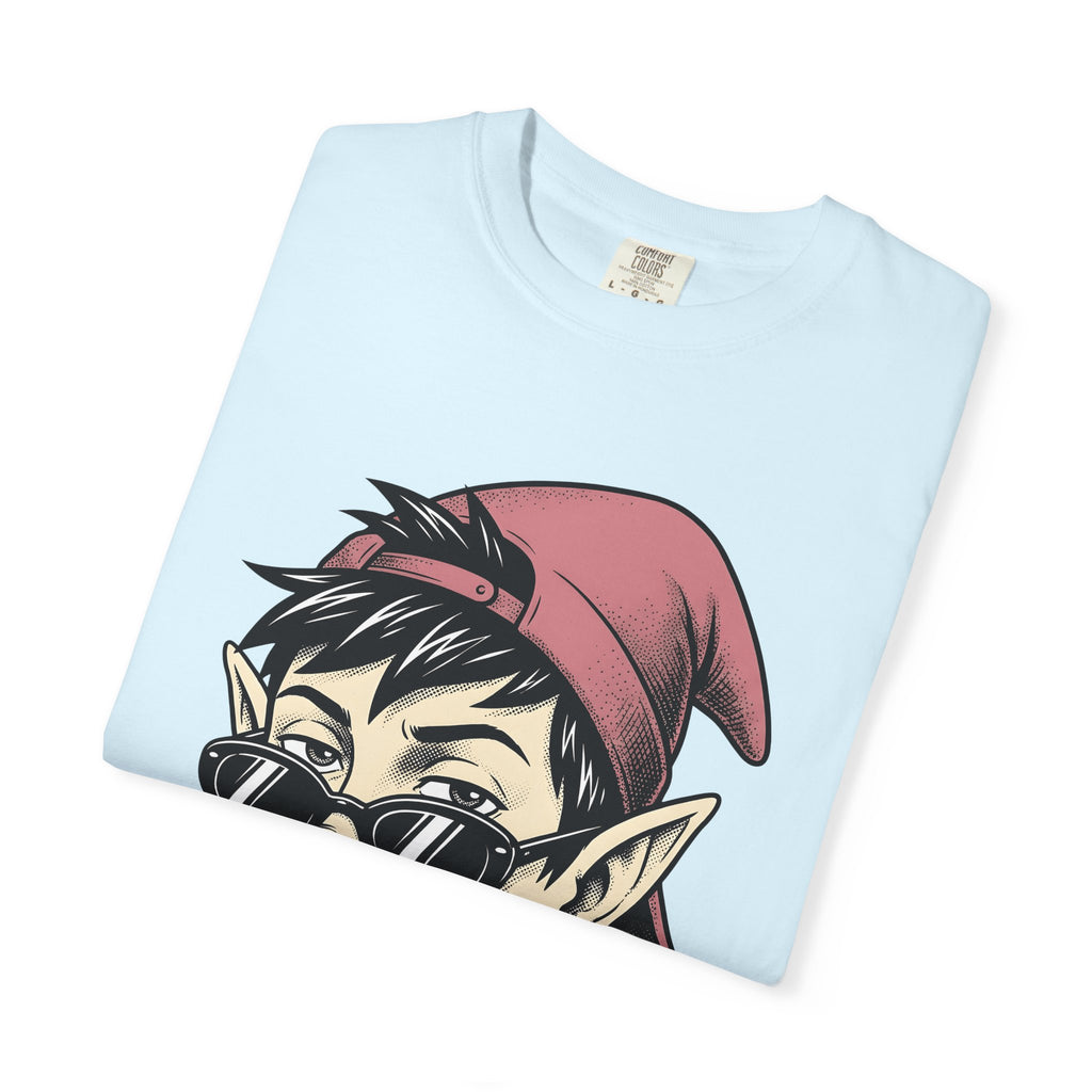 Funny Elf Shirt Christmas Joke Gift Women Comic Tee Elf T-Shirt Xmas Fan Cartoon Tshirt Pun Graphic Vintage Shades Tshirt