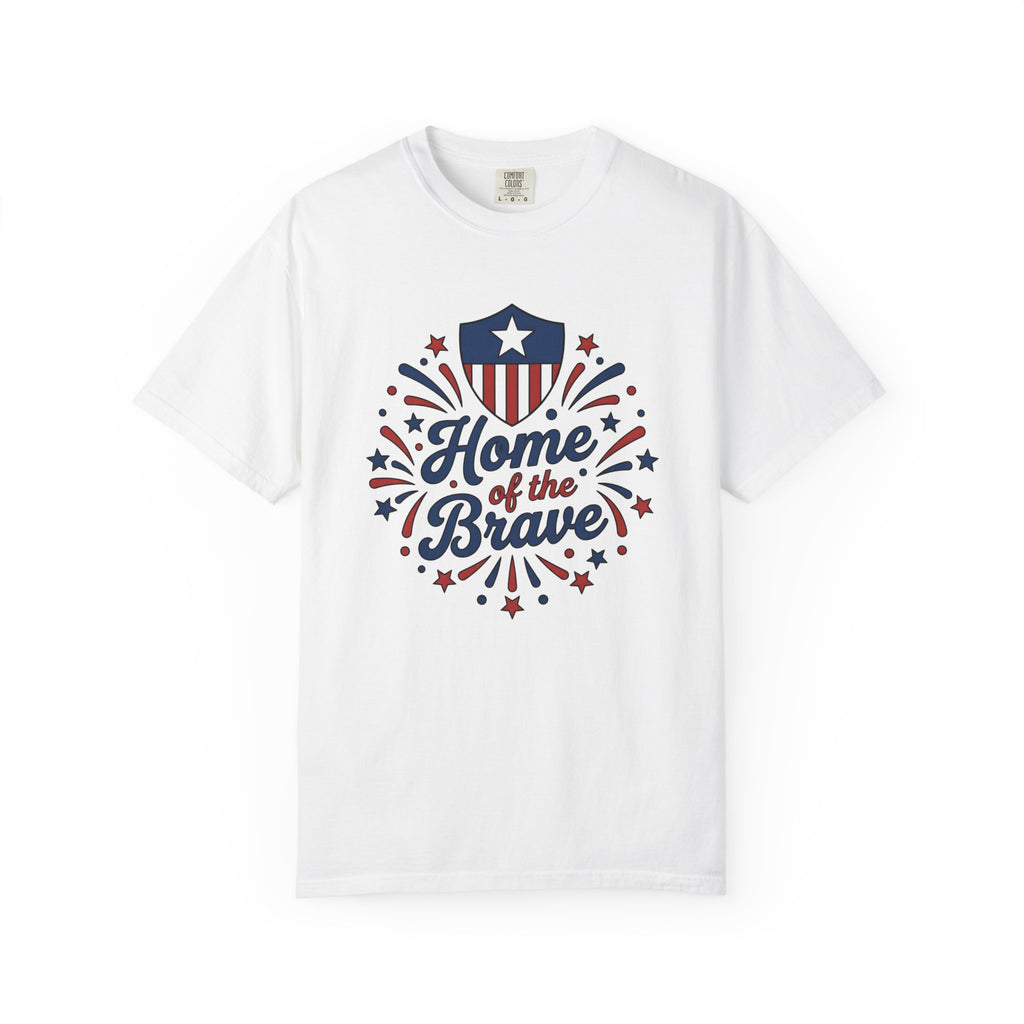 Star Shield Shirt America 4Th Of July Holiday Gift Women Minimalist Tee Starburst T-Shirt Patriot Fan Simple Tshirt Celebration Graphic Hand