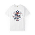 Star Shield Shirt America 4Th Of July Holiday Gift Women Minimalist Tee Starburst T-Shirt Patriot Fan Simple Tshirt Celebration Graphic Hand