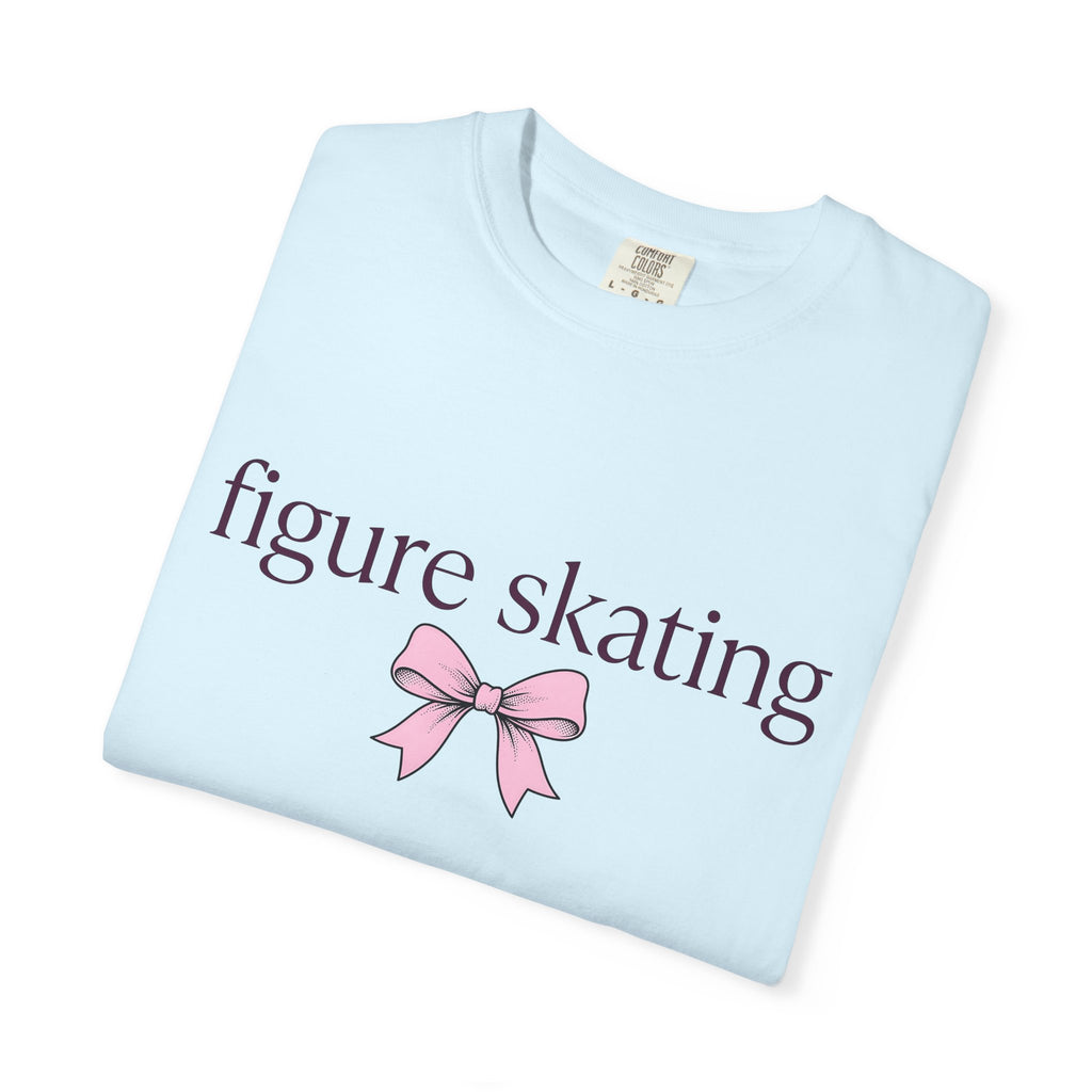 Rose Bow Shirt Figure Skating Competitor Gift Women Charming Tee Bow T-Shirt Skater Enthusiast Ribbon Tshirt Athlete Graphic Clean Sport