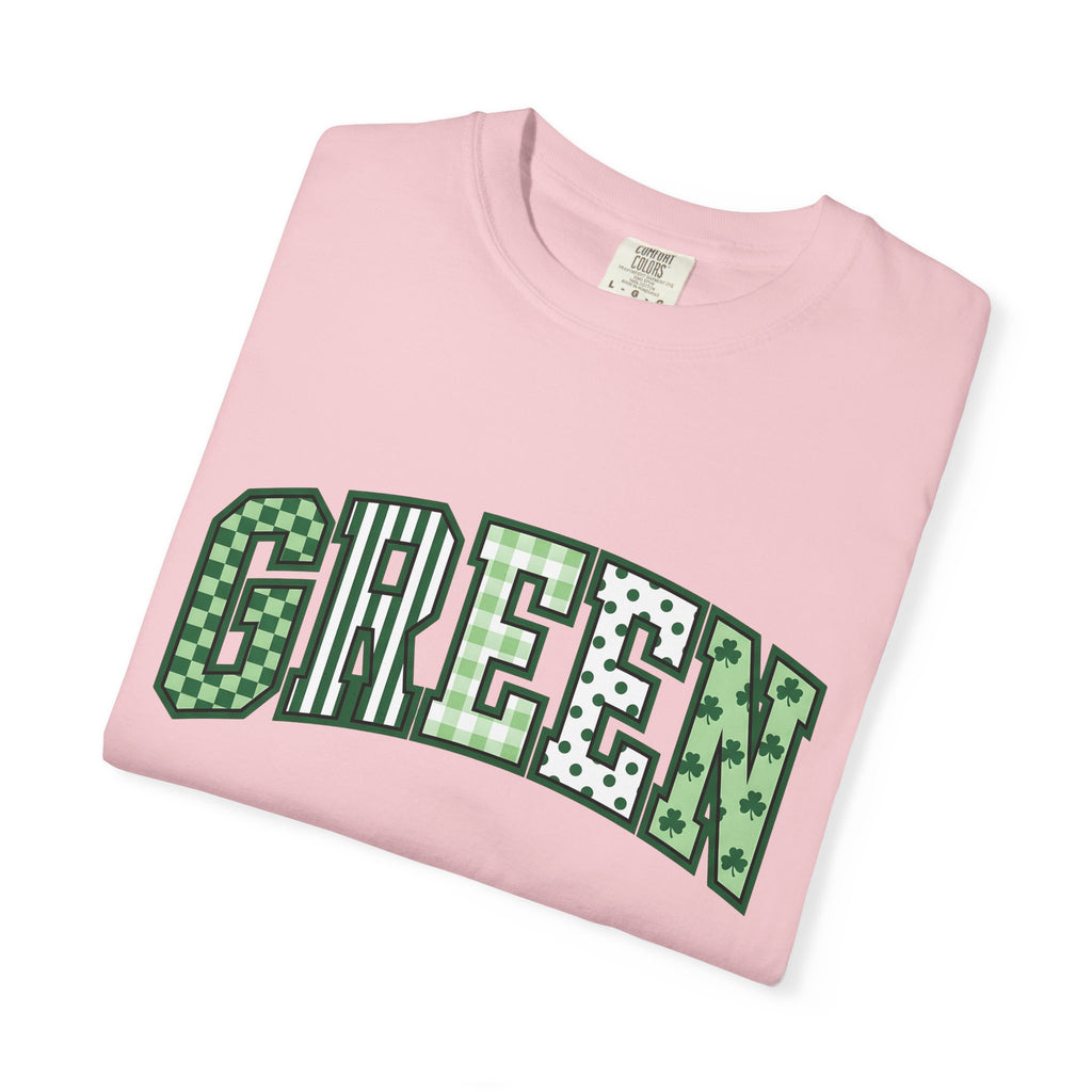 Clover Motif Shirt St. Patrick's Day Event Gift Women Eye Catching Tee Shamrock T-Shirt Holiday Fan Vibrant Tshirt Party Graphic Old School