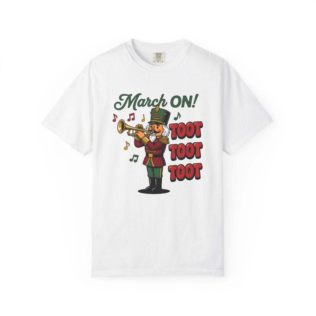 Nutcracker Soldier Shirt Christmas Sound Gift Women Caricature Tee Toy Soldier T-Shirt Xmas Fan Christmas Cartoon Tshirt Audio Graphic Old