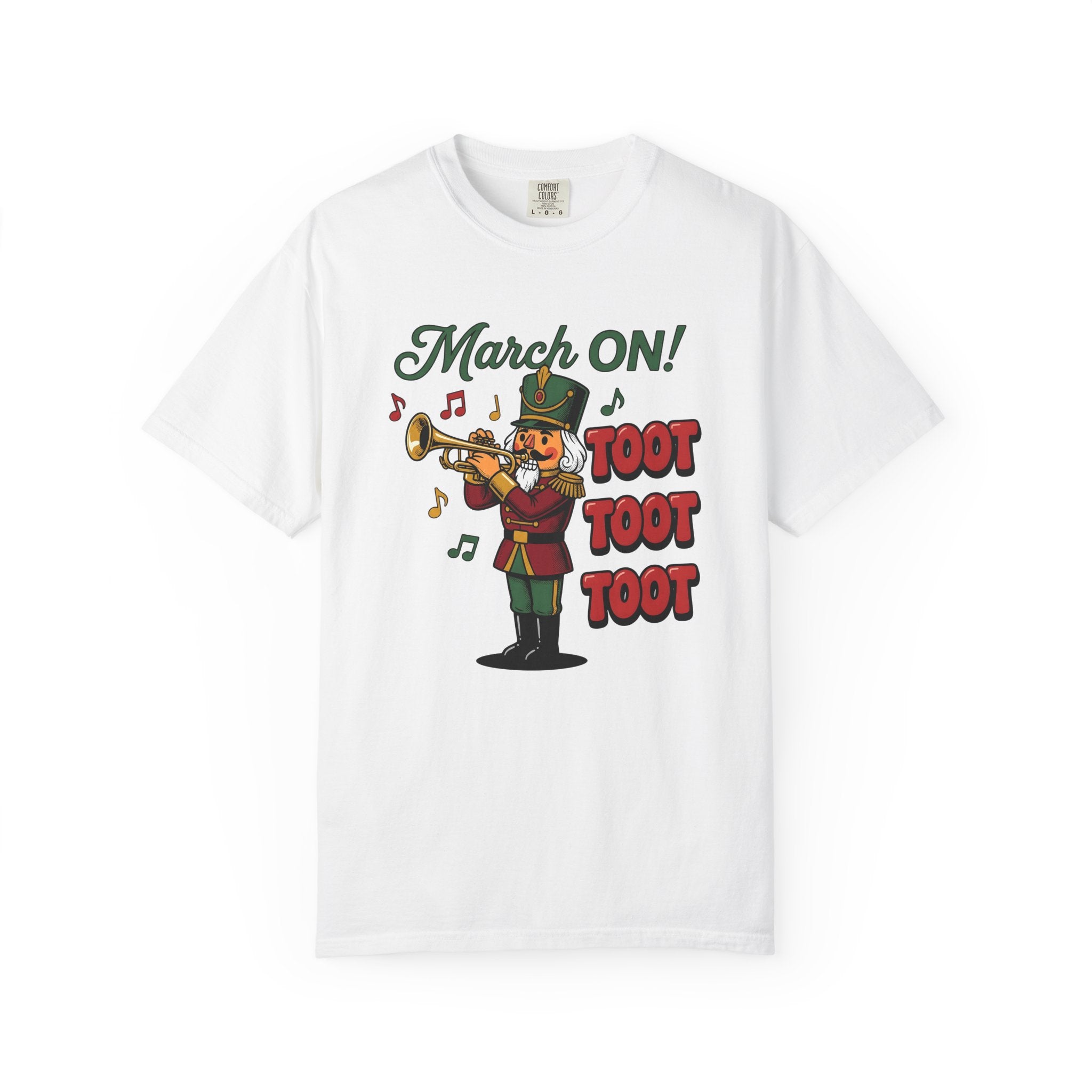 Nutcracker Soldier Shirt Christmas Sound Gift Women Caricature Tee Toy Soldier T-Shirt Xmas Fan Christmas Cartoon Tshirt Audio Graphic Old