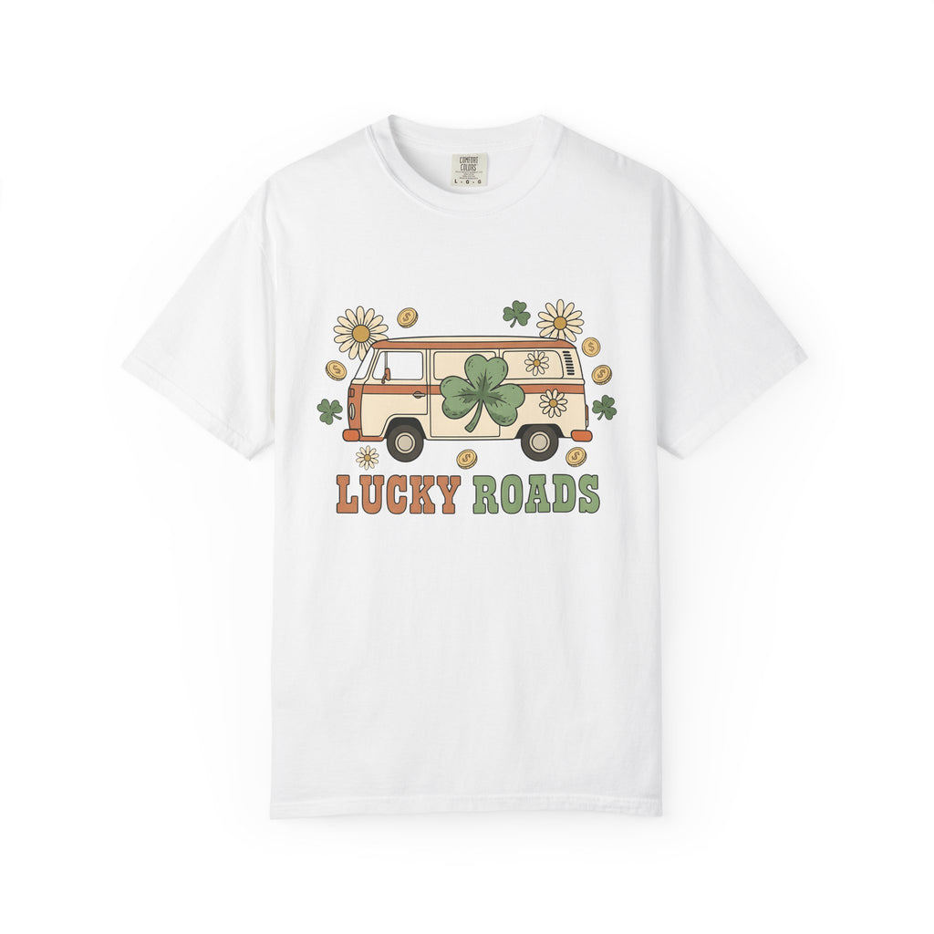 Camper Four Leaf Shirt St Patrick's Day Journey Gift Women Retro Tee Lucky Charm T-Shirt Shamrock Fan Retro Style Tshirt Travel Graphic