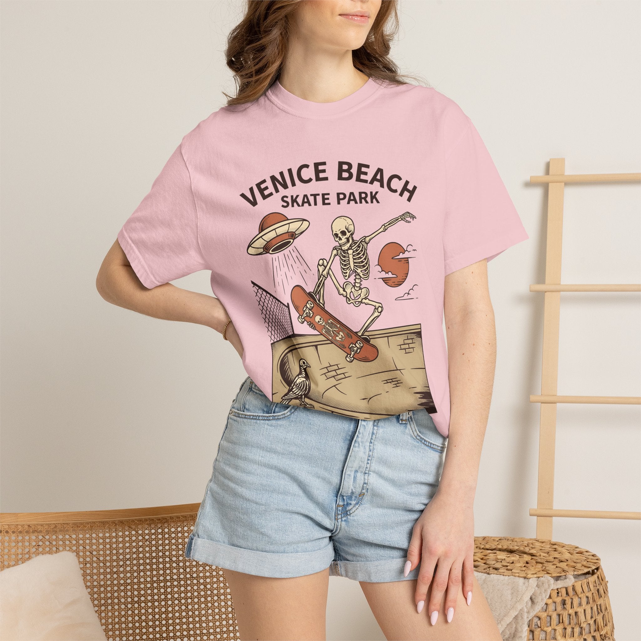 Skeleton Longboard Shirt Skateboarding Casual Wear Gift Women Hand Drawn Tee Longboarder T-Shirt Skater Enthusiast Illustrated Tshirt