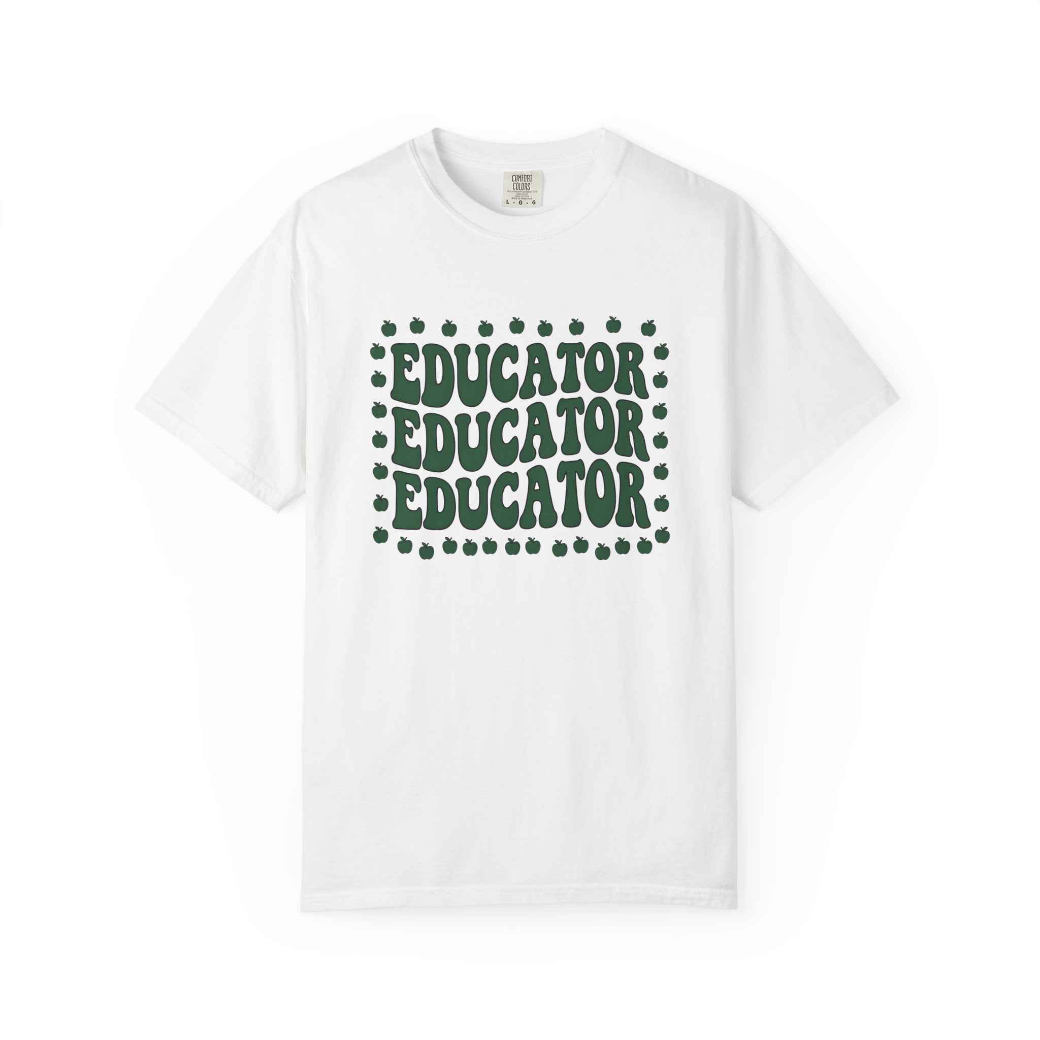 Apple Graphic Shirt Teachers School Gift Women Groovy Tee Apple T-Shirt Educator Enthusiast Psychedelic Tshirt Classroom Graphic Retro Fruit
