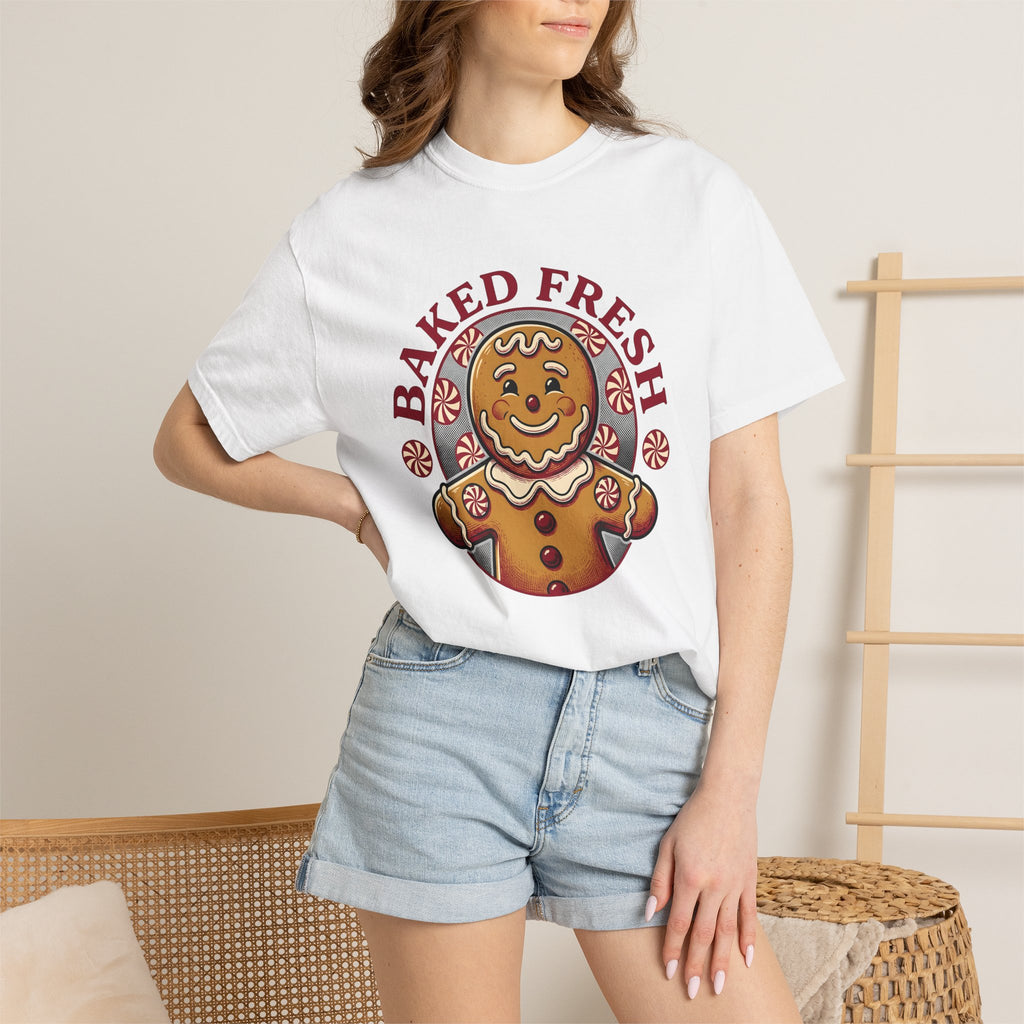Gingerbread Snack Shirt Christmas Confectionery Gift Women Traditional Tee Gingerbread T-Shirt Christmas Fan Vintage Tshirt Candy Graphic