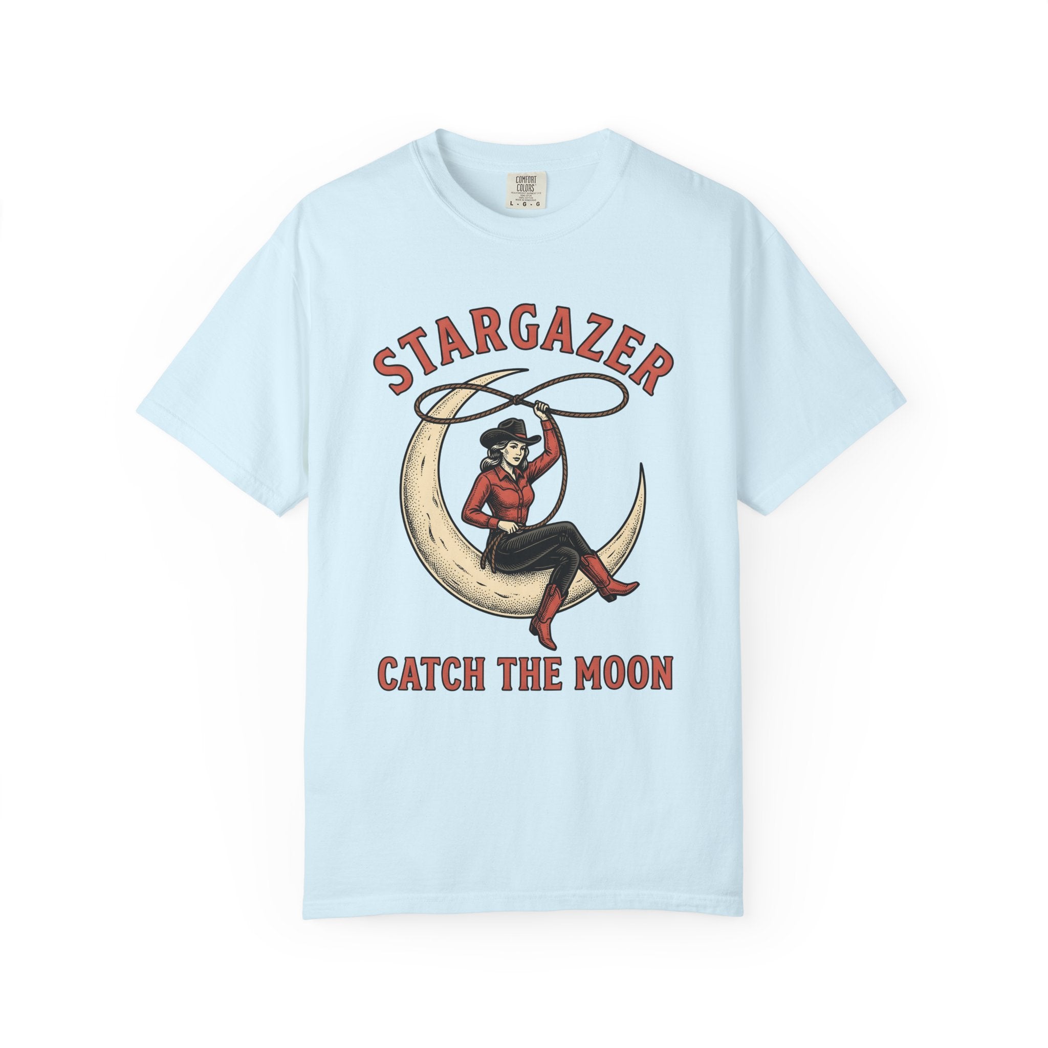 Cowgirl Moon Shirt St. Valentines Day Cowboy Gift Women Rustic Tee Moonlight T-Shirt Valentine Fan Country Tshirt Rodeo Graphic Classic Rope