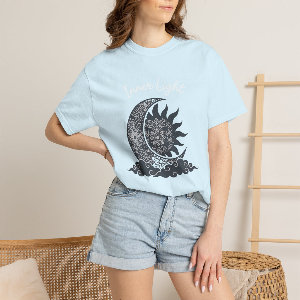 Mandala Sun Moon Shirt Boho Chic Metaphysical Gift Women Hippie Tee Sacred Symbol T-Shirt Bohemian Fan Tribal Tshirt Spiritual Graphic