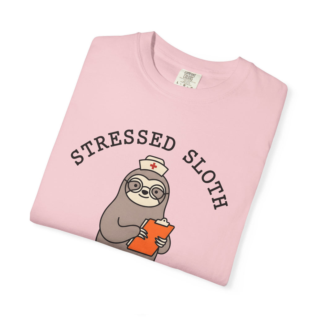Sloth Nurse Shirt Nurses Wildlife Gift Women Comic Tee Sloth T-Shirt Nurse Enthusiast Cartoon Tshirt Wildlife Graphic Simple Clipboard
